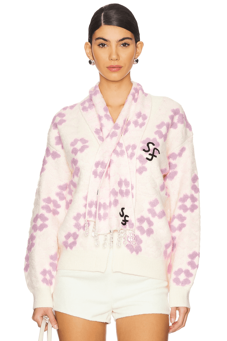 Knit Beaded Scarf - Image 1