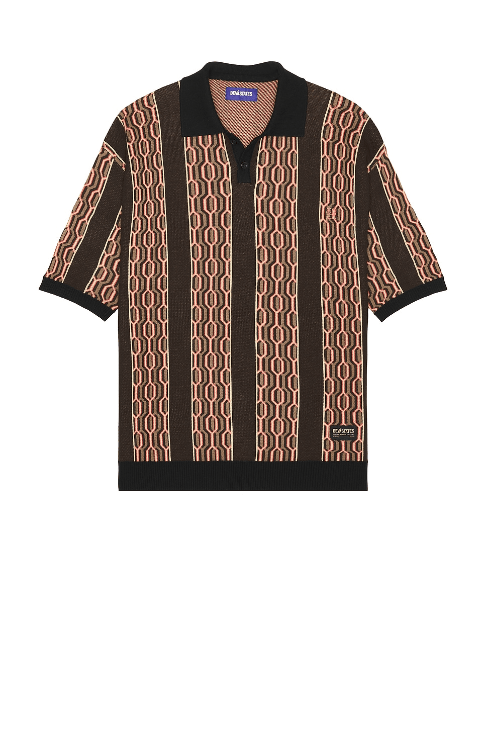 Hexagons Knitted Polo - Image 1