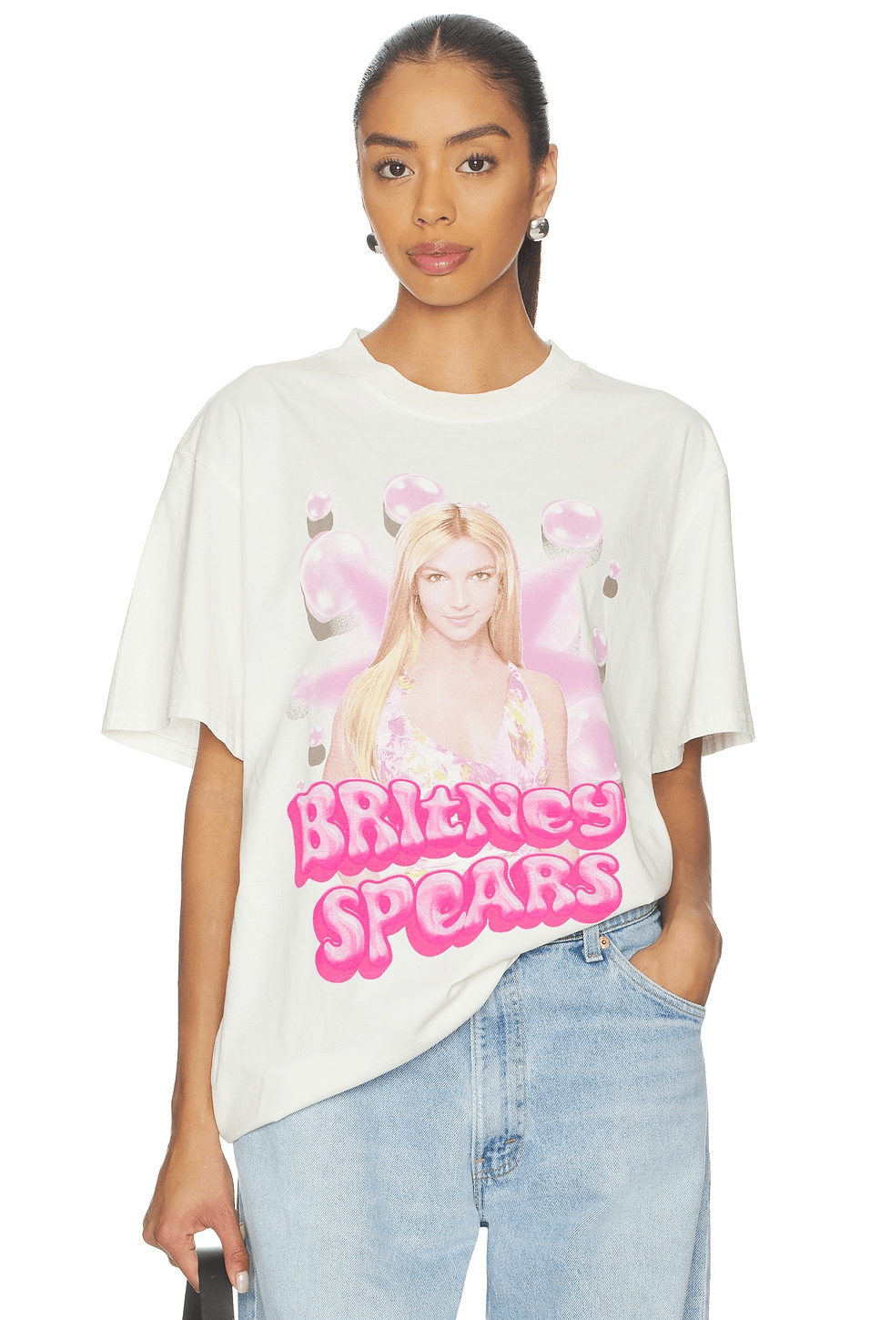 Britney Spears Bubbles Tee in Cream - Image 1