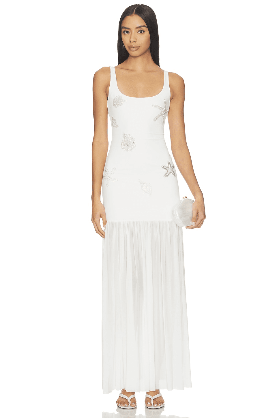 Flow White Maxi Dress - Image 1