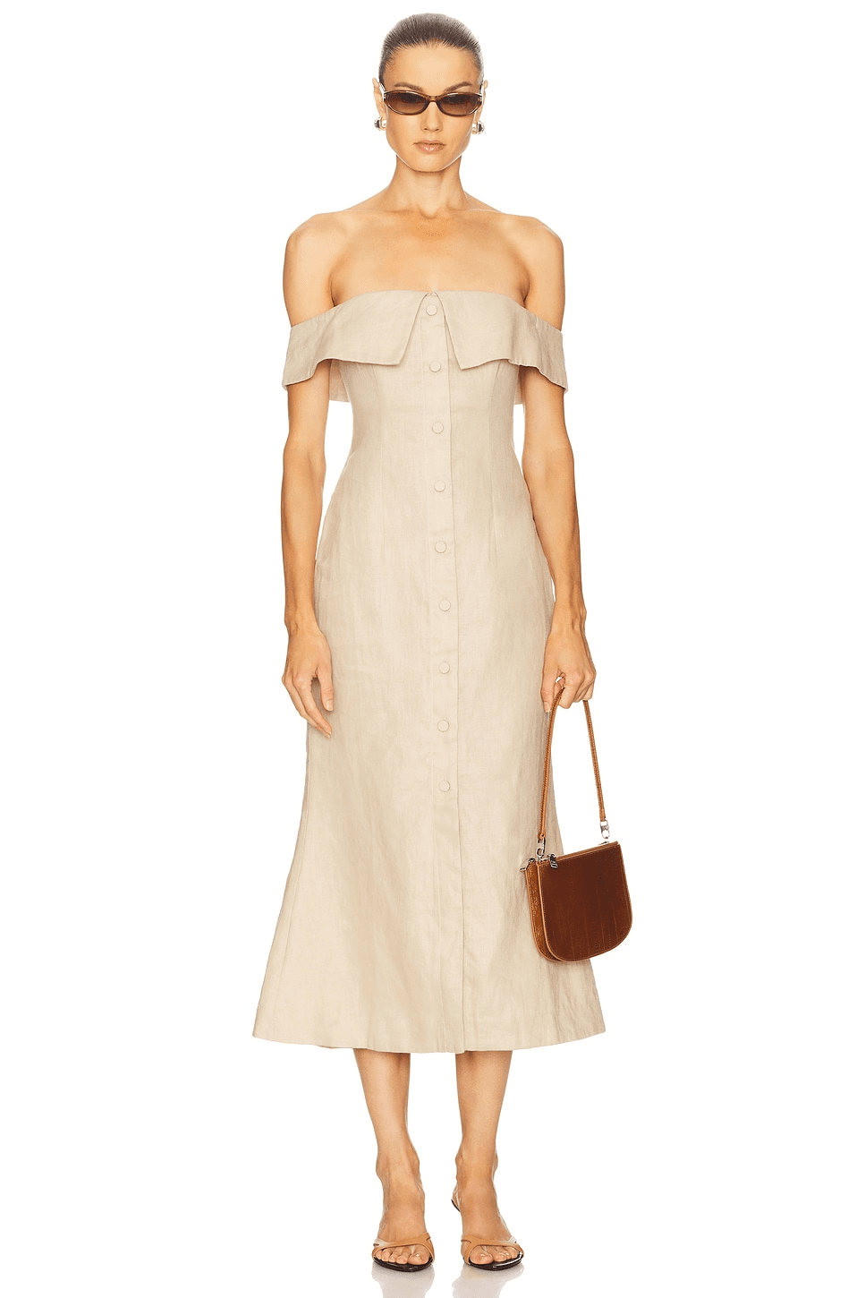 Harlow Linen Midi Dress - Image 1