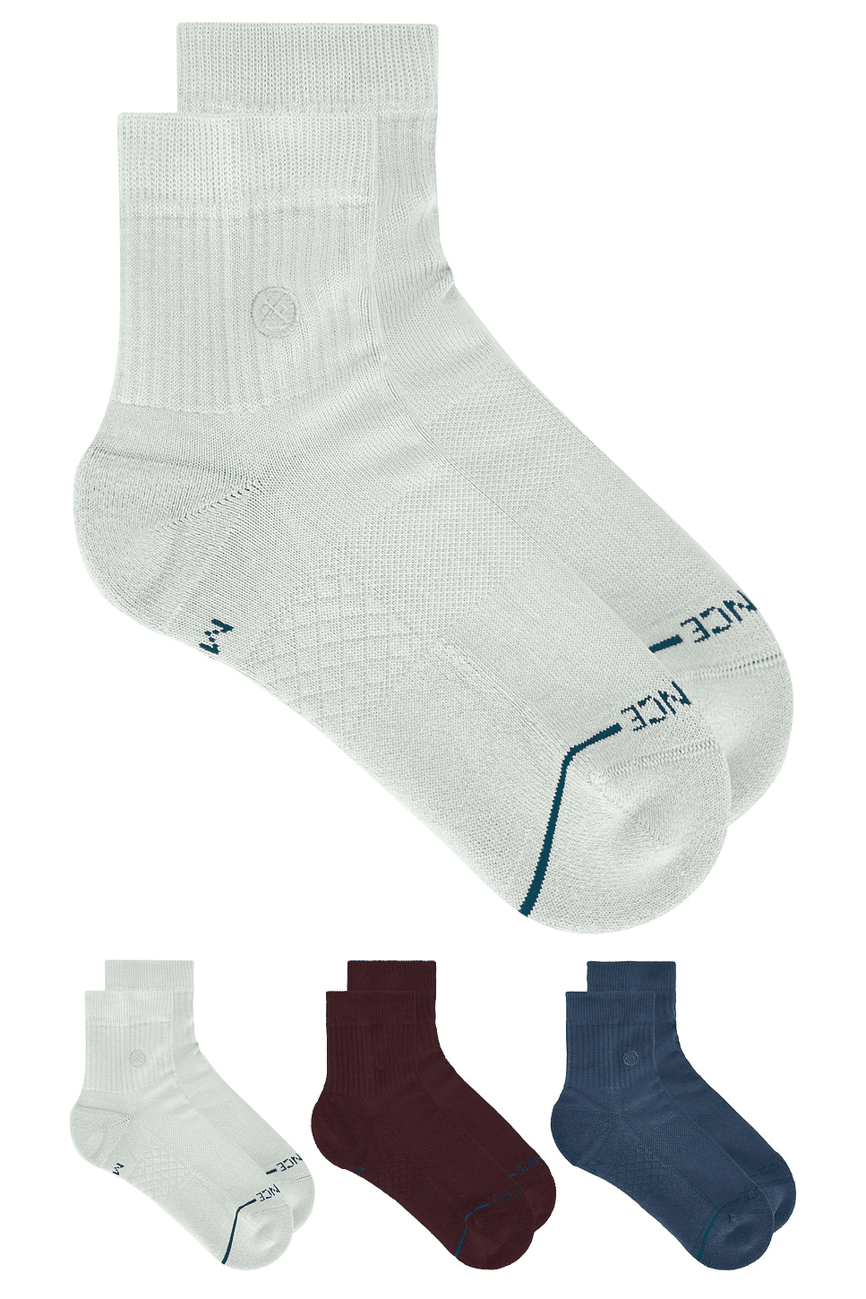 Icon Quarter 3 Pack Socks - Image 1