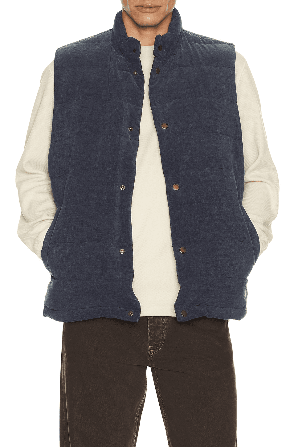 Cord Puffer Vest - Image 1
