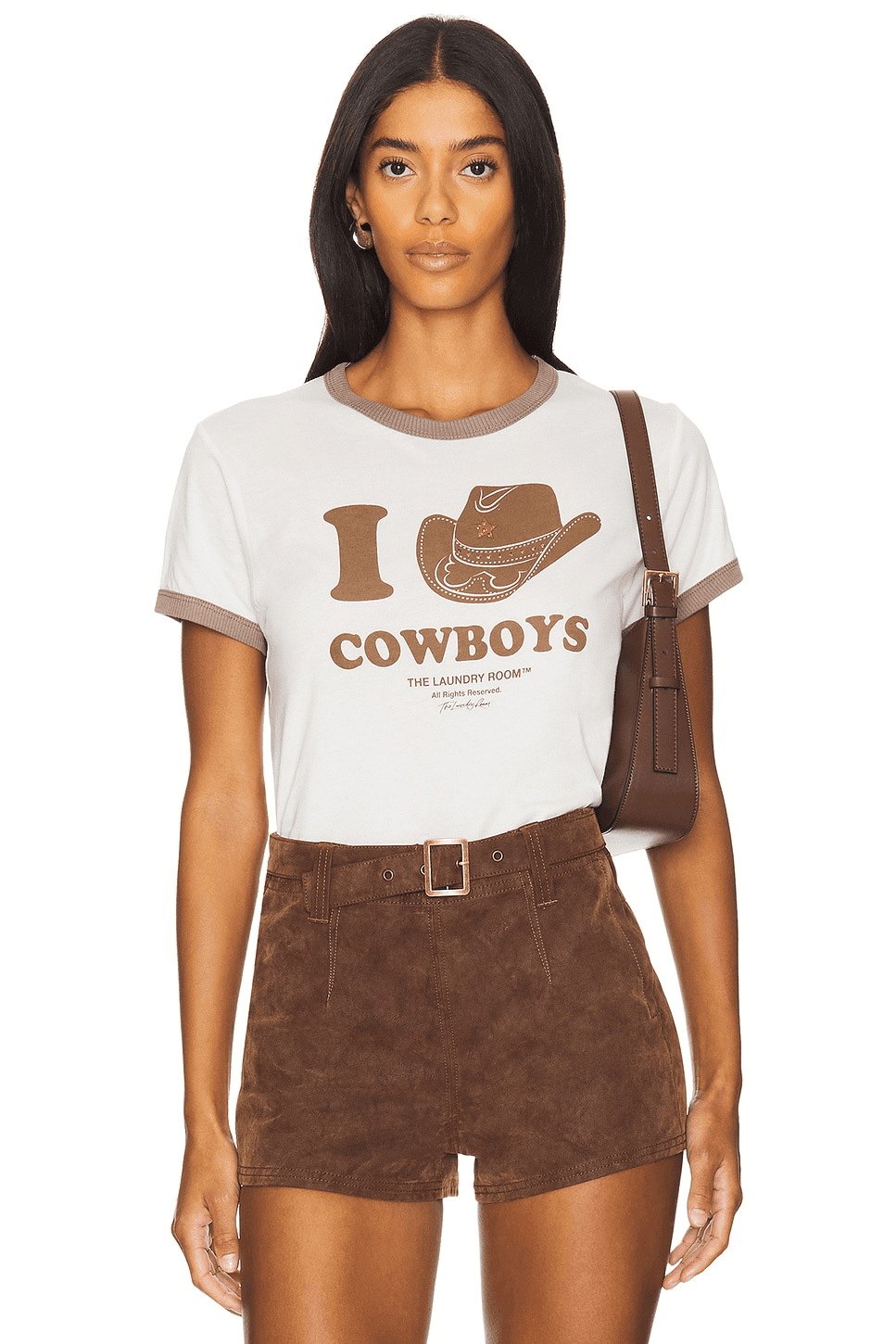 I Heart Cowboys Perfect Ringer Tee - Image 1