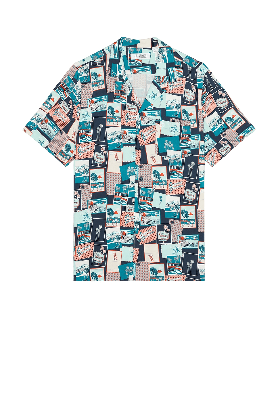 All Over Print Postcard Camp Shirt - Image 1