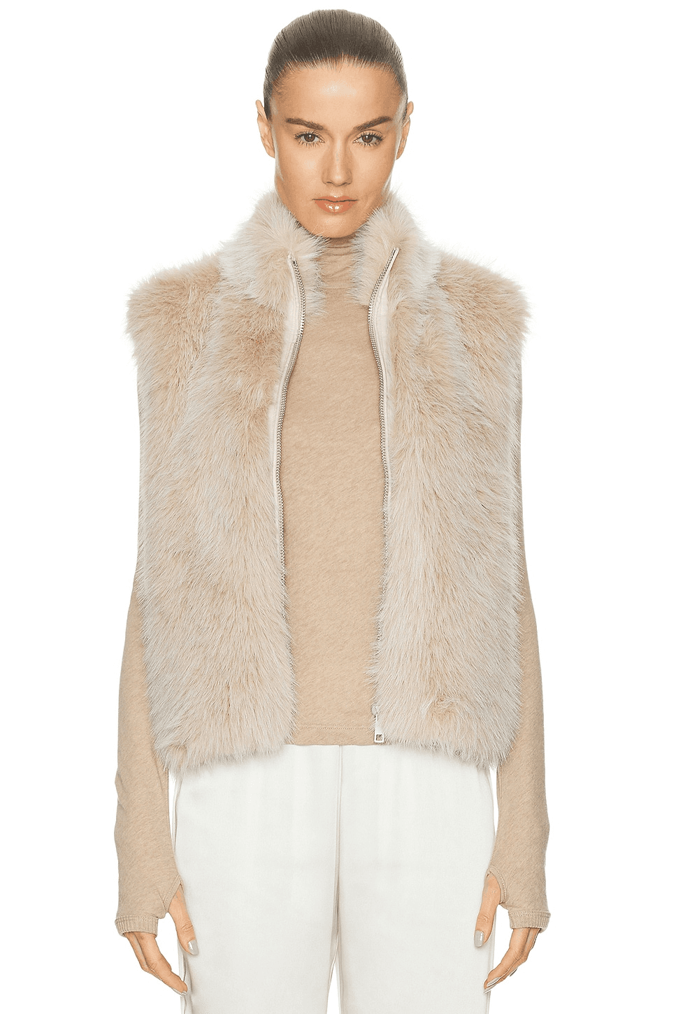 Revolve X JJ Faux Fox Fur Vest - Image 1