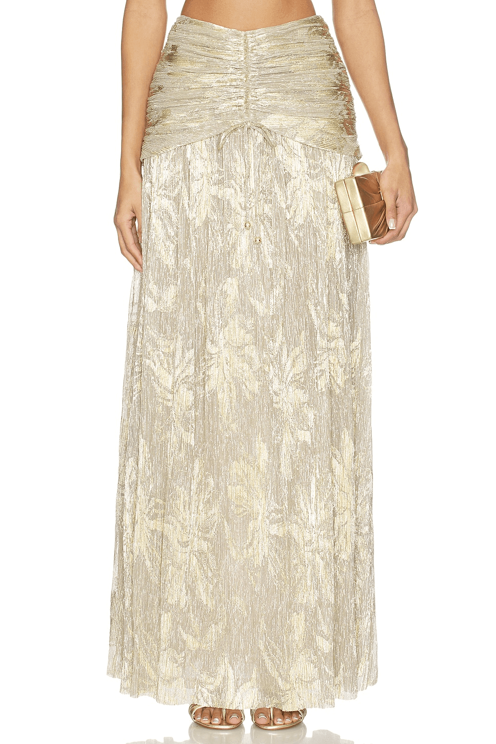 Golden Dust Lurex Maxi Skirt - Image 1