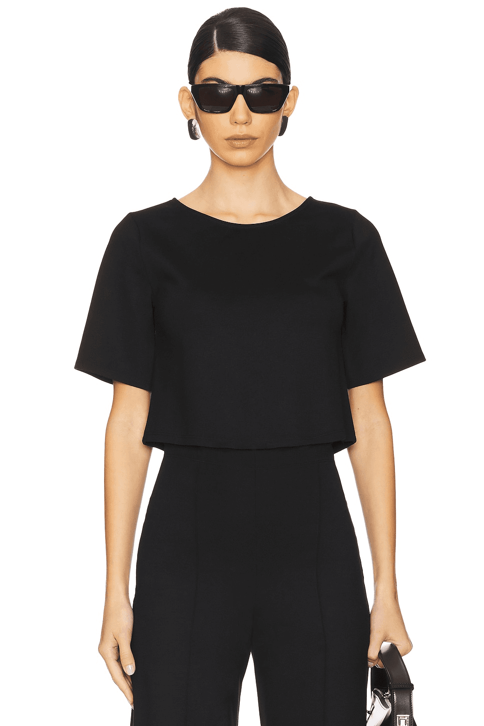 Ponte Knit Short Sleeve Top - Image 1