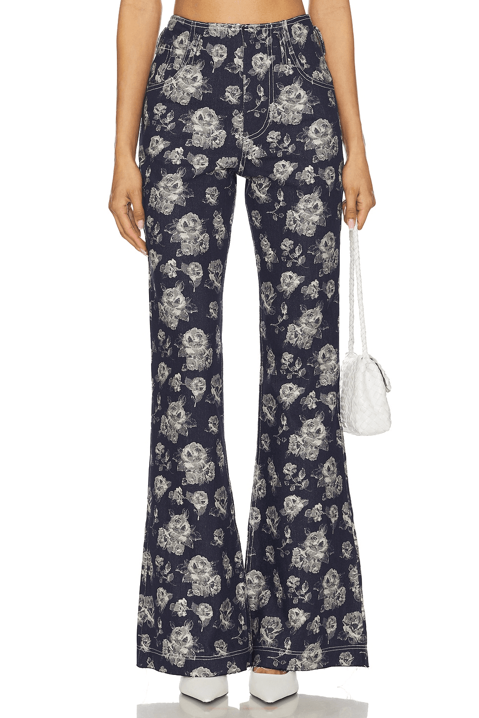 Rose Jacquard Trousers - Image 1