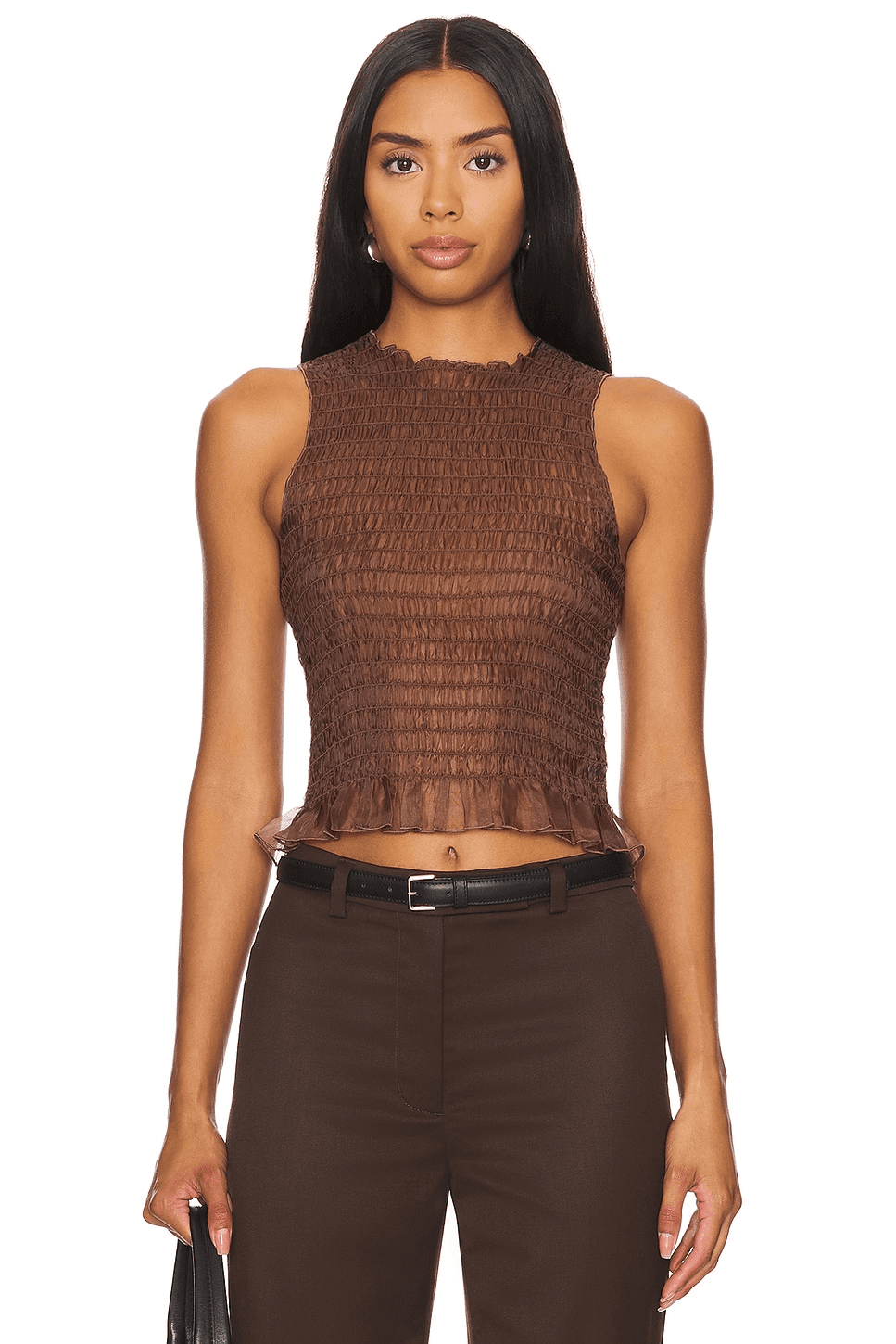 Ruched Silk Tank - Image 1