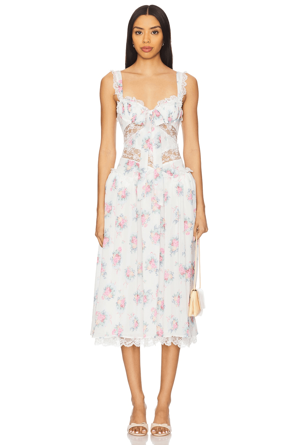 Doily Bouquet Midi Dress - Image 1