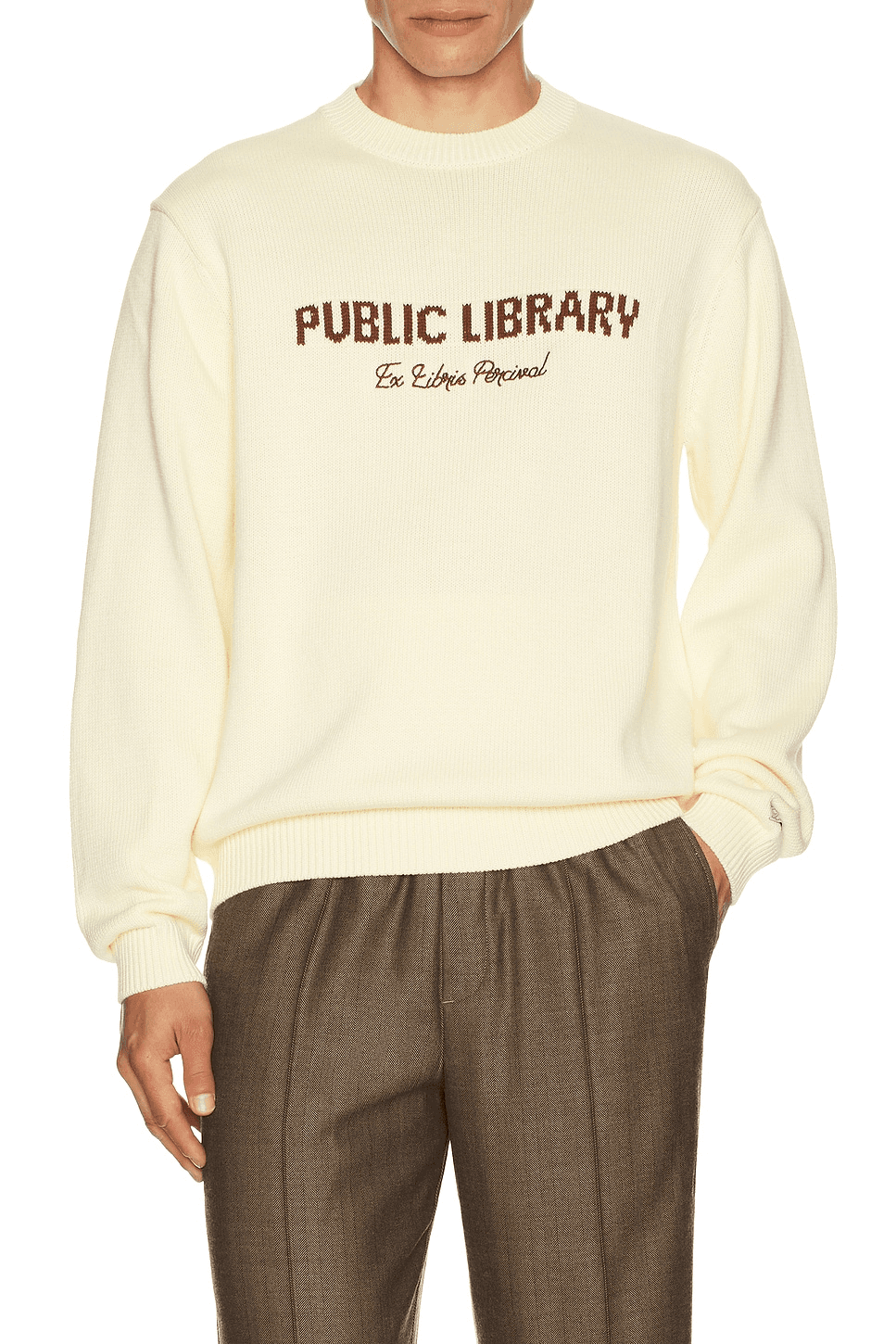 Public Library Knitted Crew Jumper - Image 1