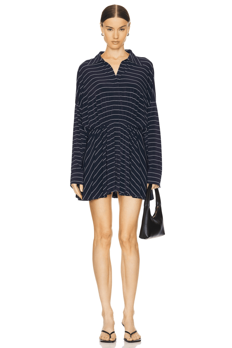 Super Oversized Shirt Flared Mini Dress - Image 1