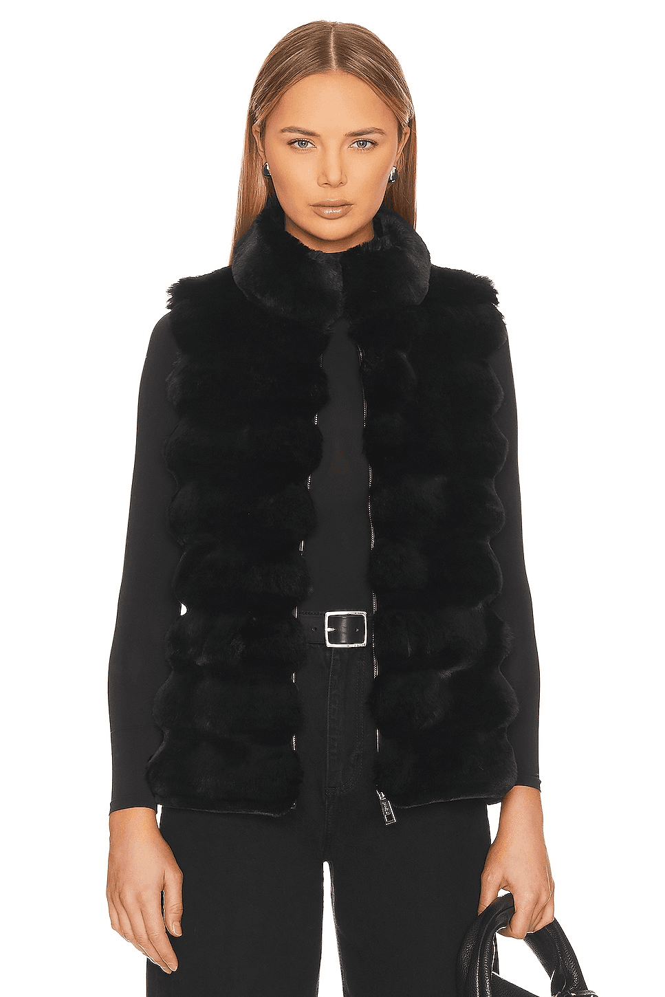 Plush Faux Fur Reversible Vest - Image 1