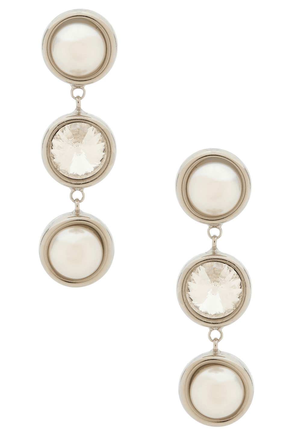 Clare Crystal And Pearl Linear Earrings - Image 1