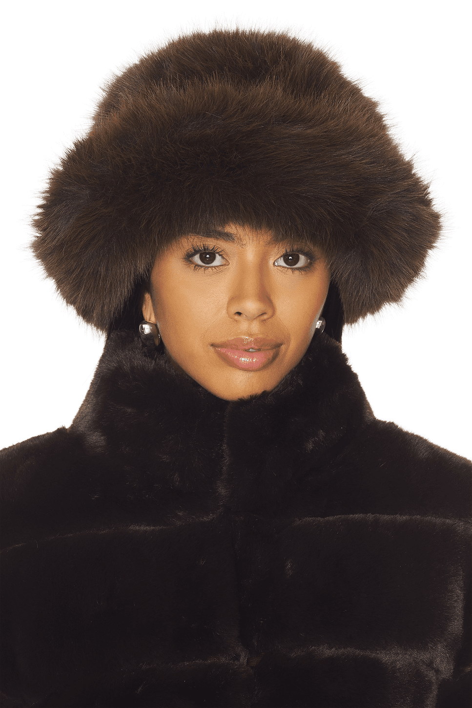 Oversized Faux Fur Bucket Hat - Image 1