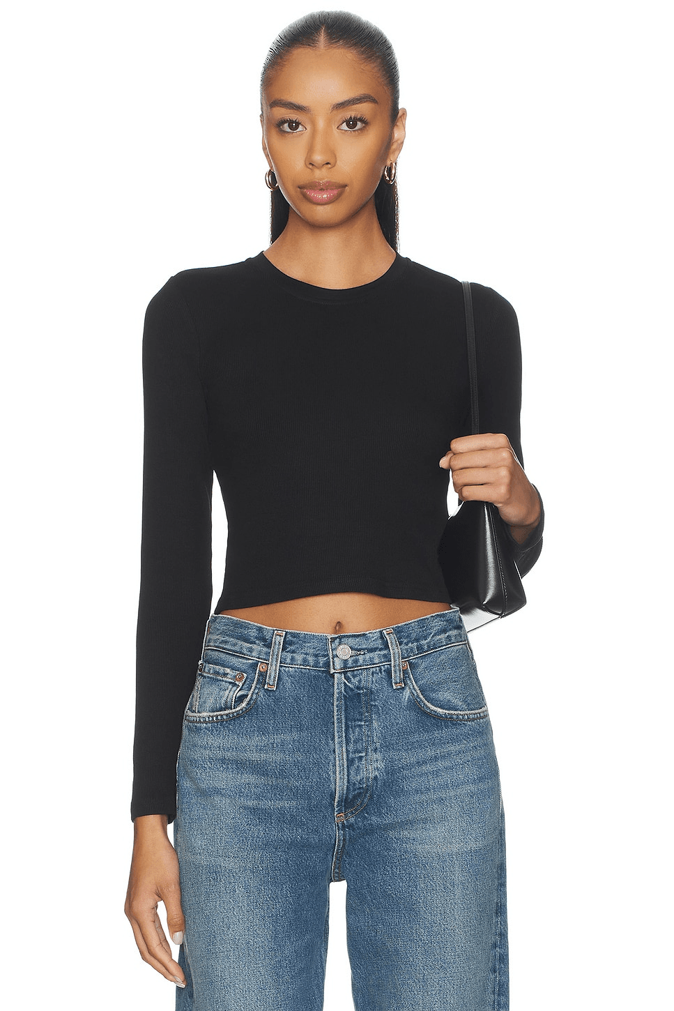 Sienna Luxe Rib Cropped Long Sleeve - Image 1