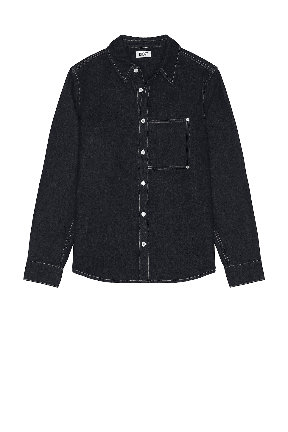 Indigo Denim Rivet Shirt - Image 1