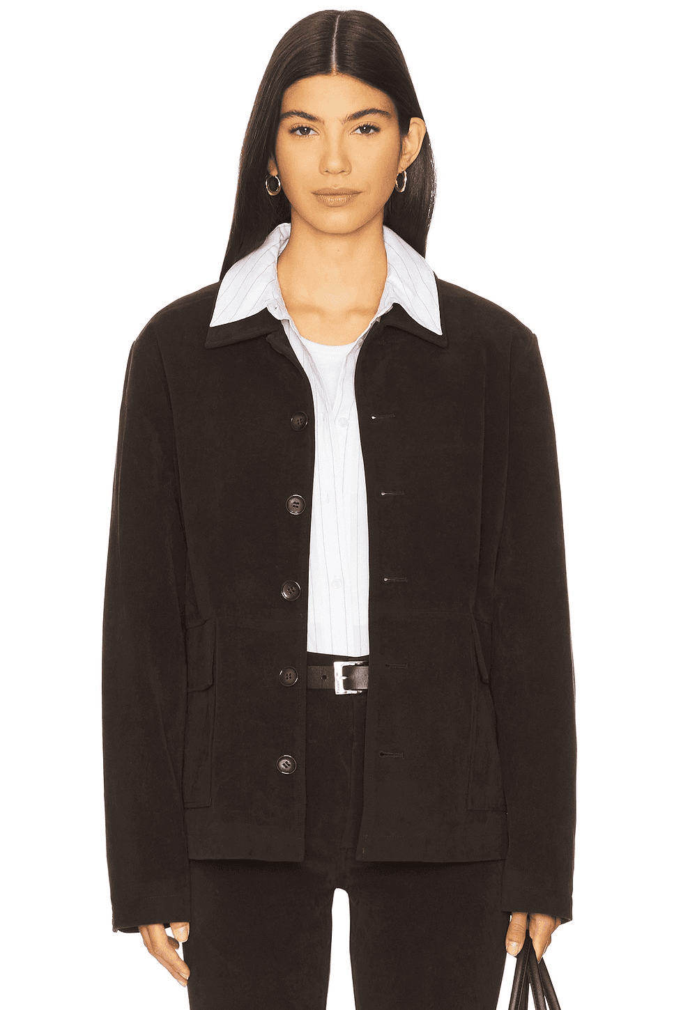 Faux Suede Chore Coat - Image 1