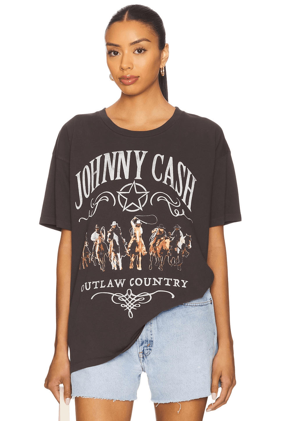 Johnny Cash Outlaw Country Merch Tee - Image 1
