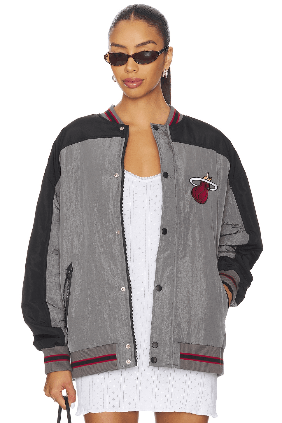 x REVOLVE Miami Heat Double Yoke Bomber - Image 1