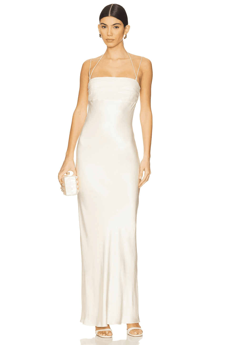 La Lune Ruched Tie Maxi Dress - Image 1
