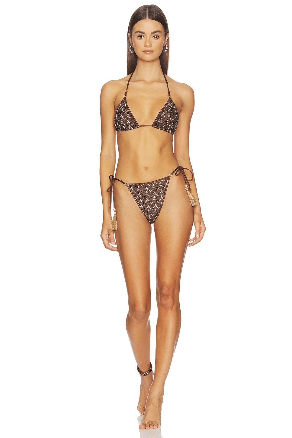 Knit Triangle Bikini Set - Image 1