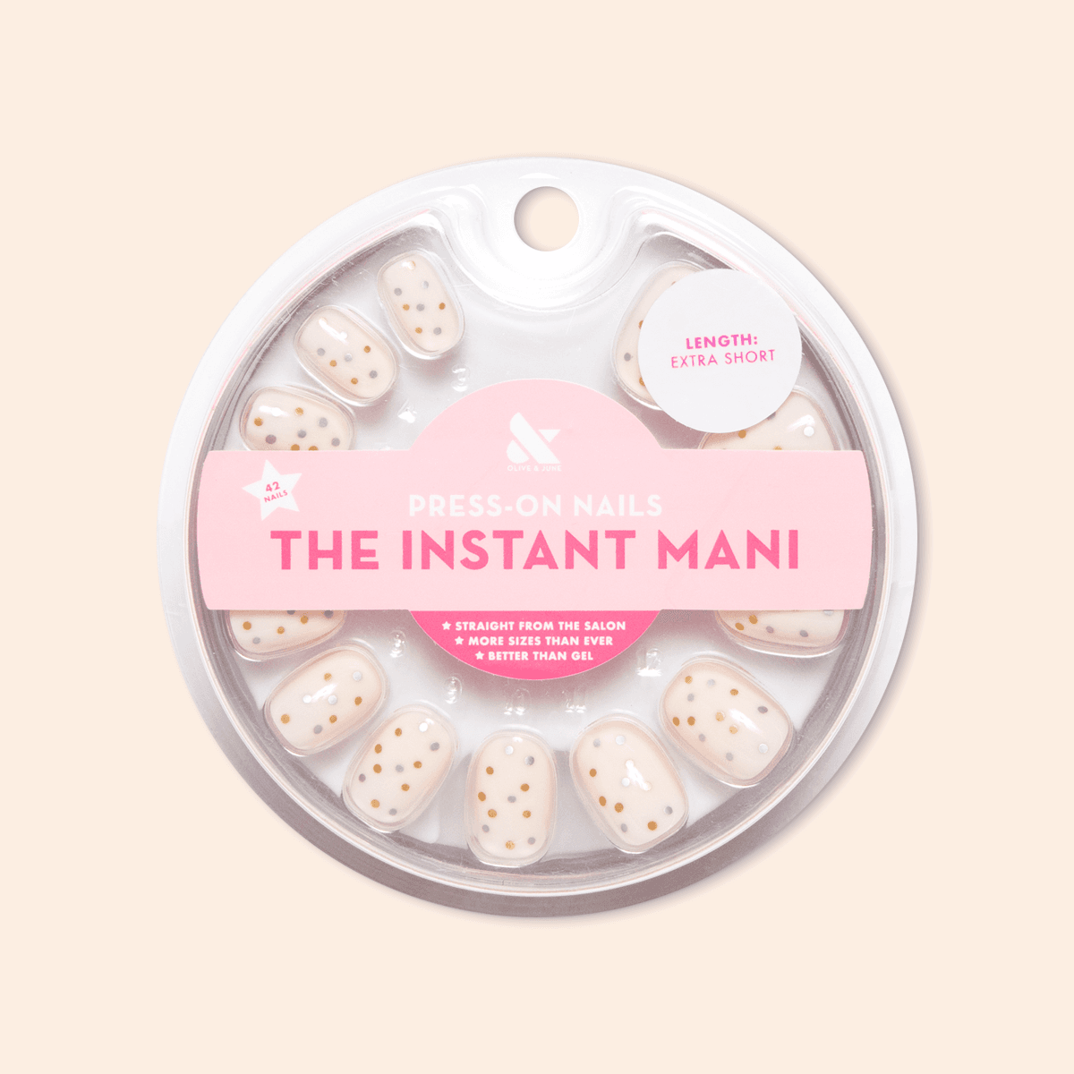 Metallic Confetti - Press-On | Extra Short | Round - Image 1