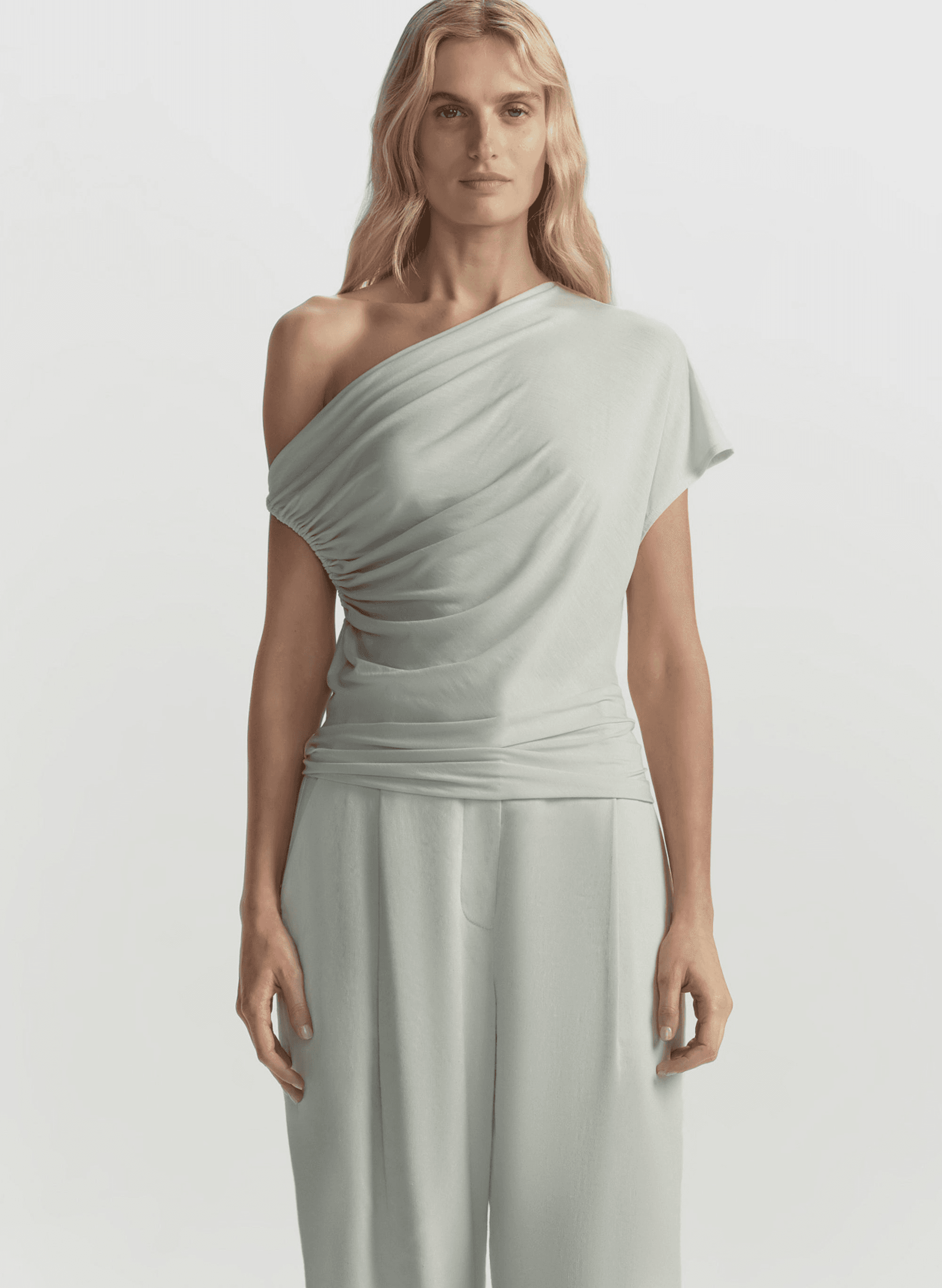 Halle One Shoulder Tee - Image 1