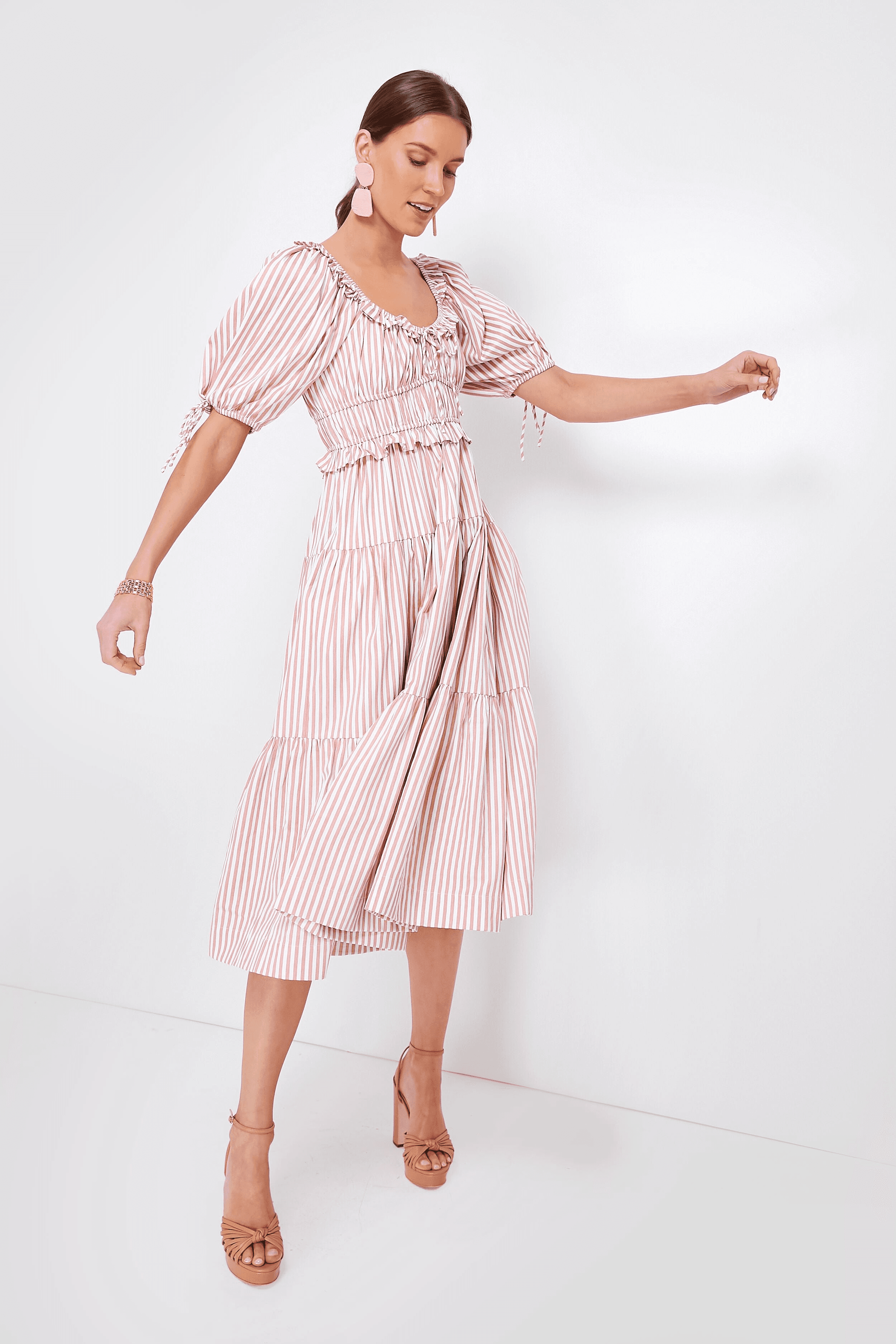 Striped Brielle Midi Dress - Image 1