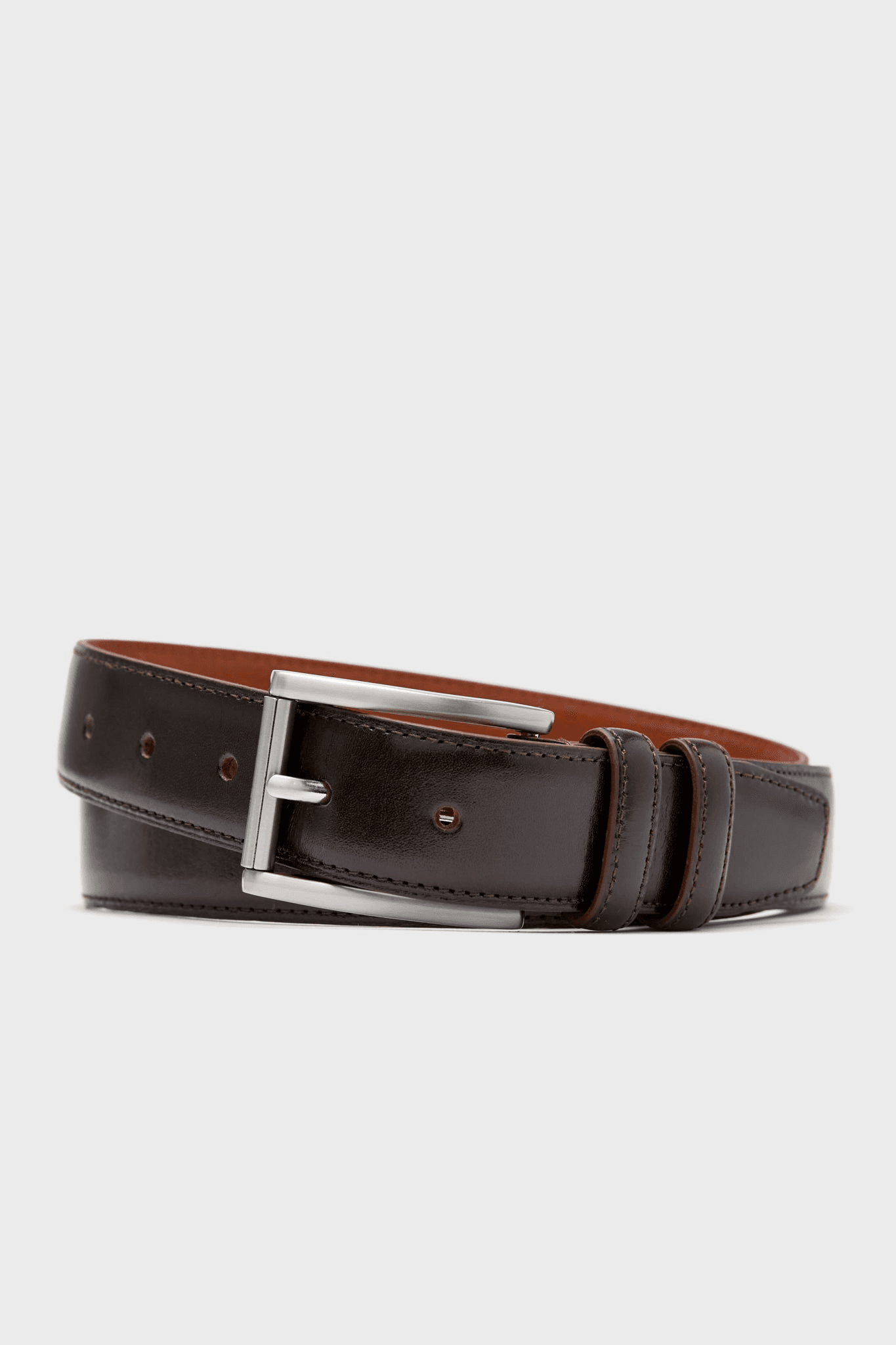Lorenzo 32mm Dropped Edge Leather Belt - Image 1