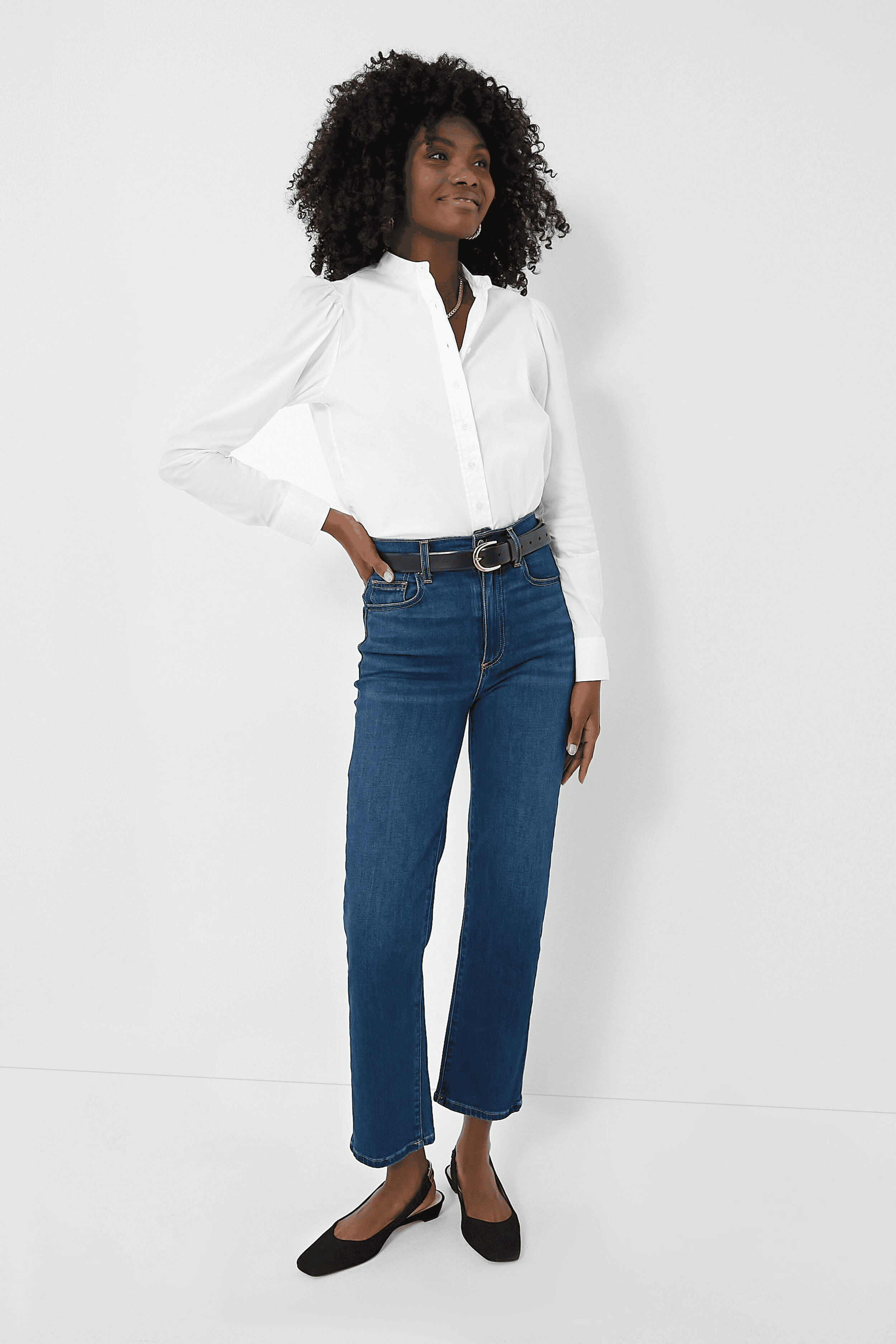 Puffed Shoulder Shirt - Image 1