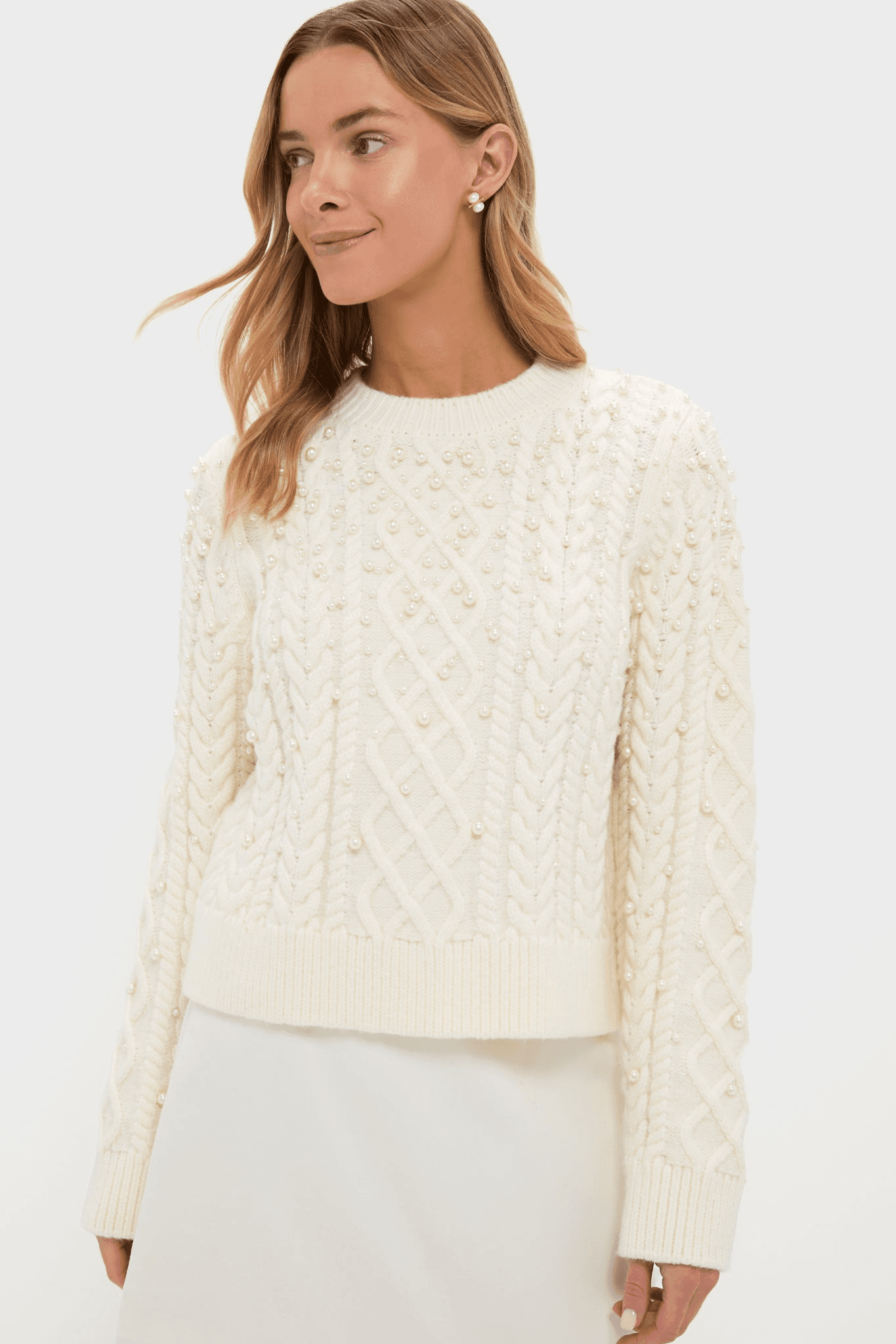 Pearl Embellished Ellis Sweater - Image 1