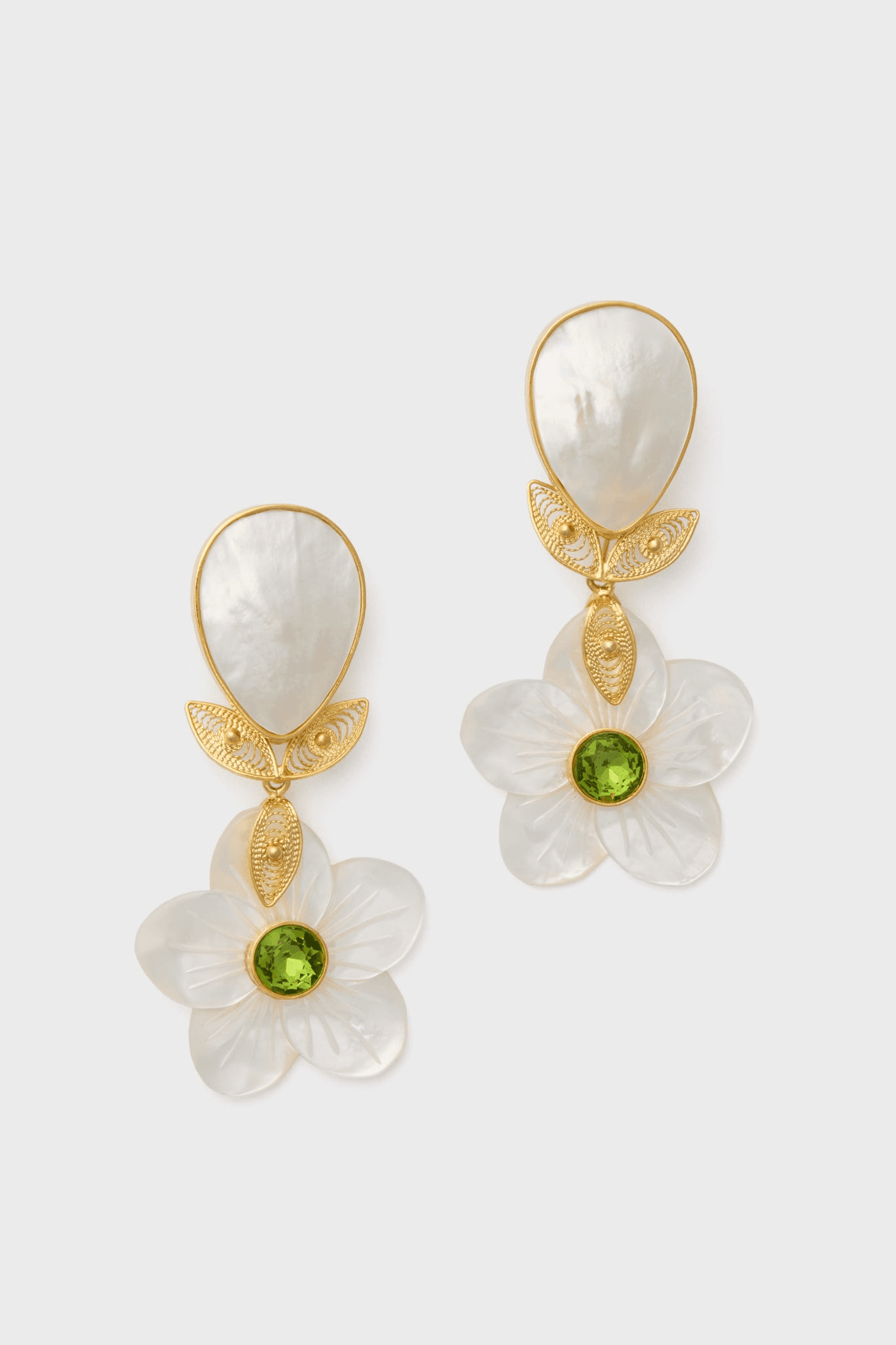 Shell Garden Flower Earrings - Image 1