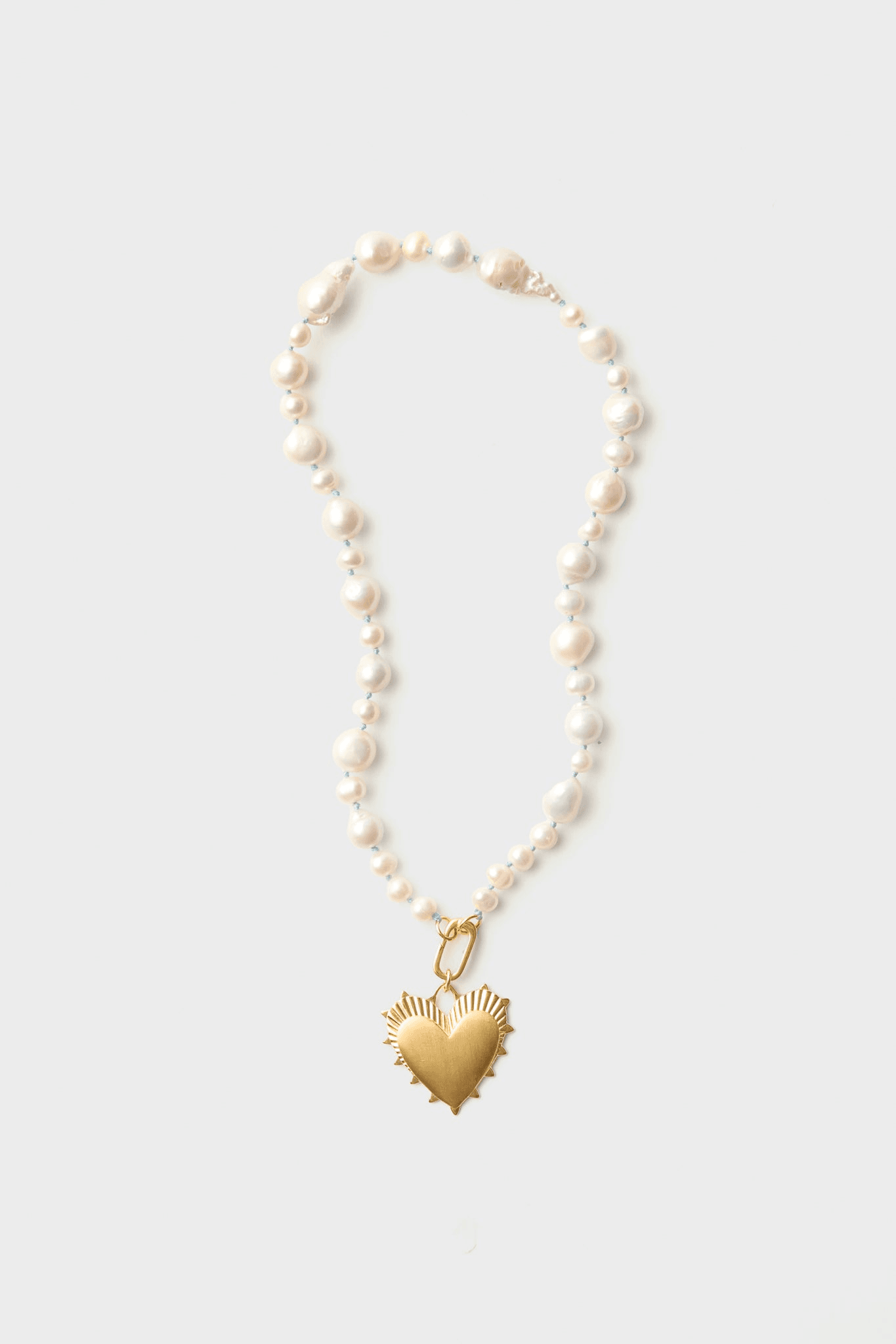 Necklace with Heart of Gold Charm - Image 1
