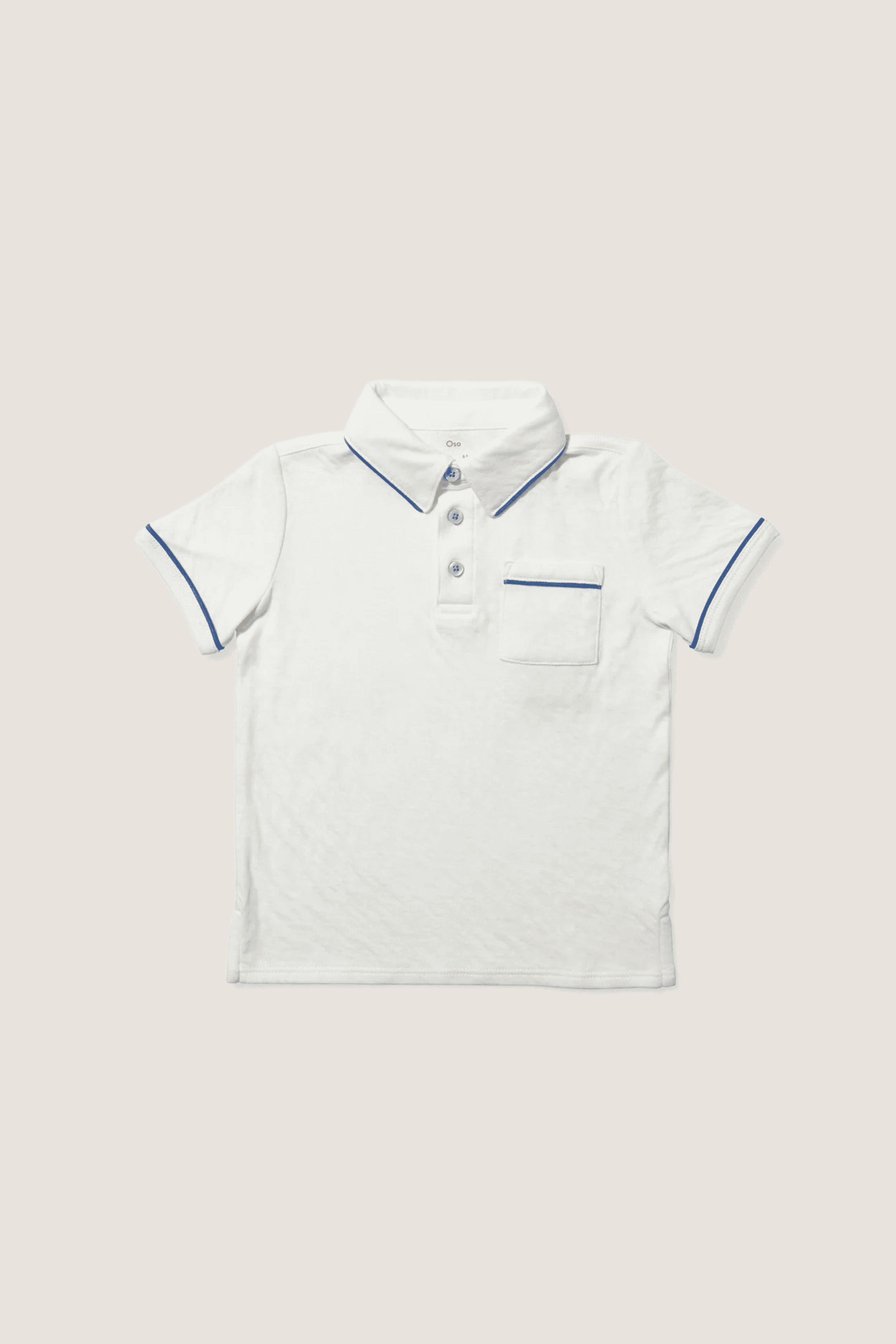 White and Navy Piping Marco Polo - Image 1