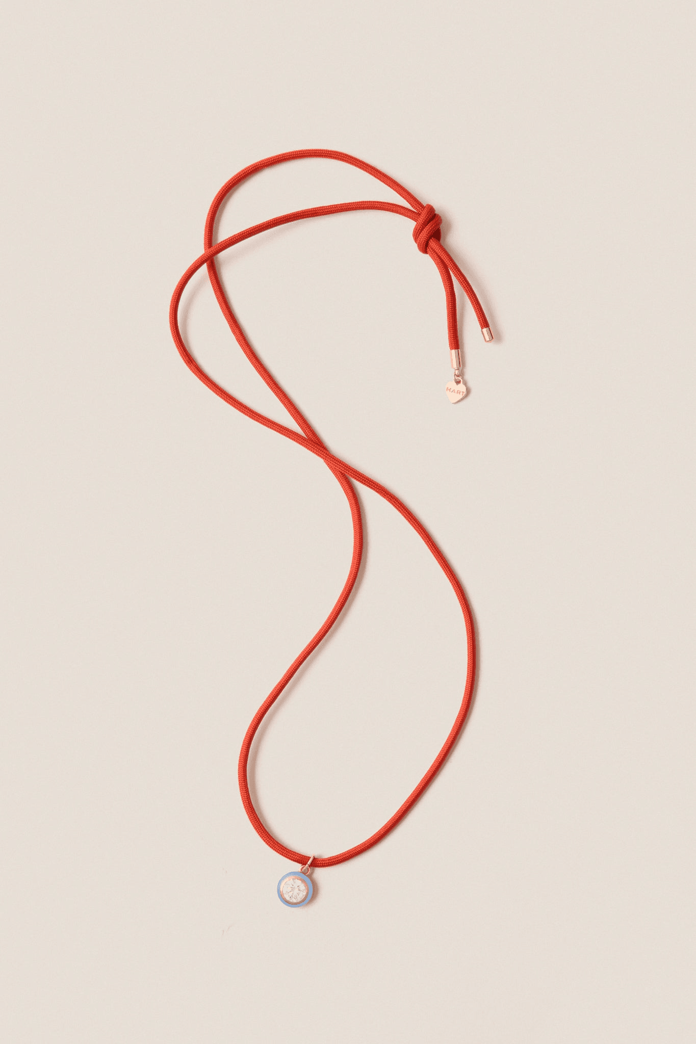 Necklace Cord with Blue Bezel Charm - Image 1