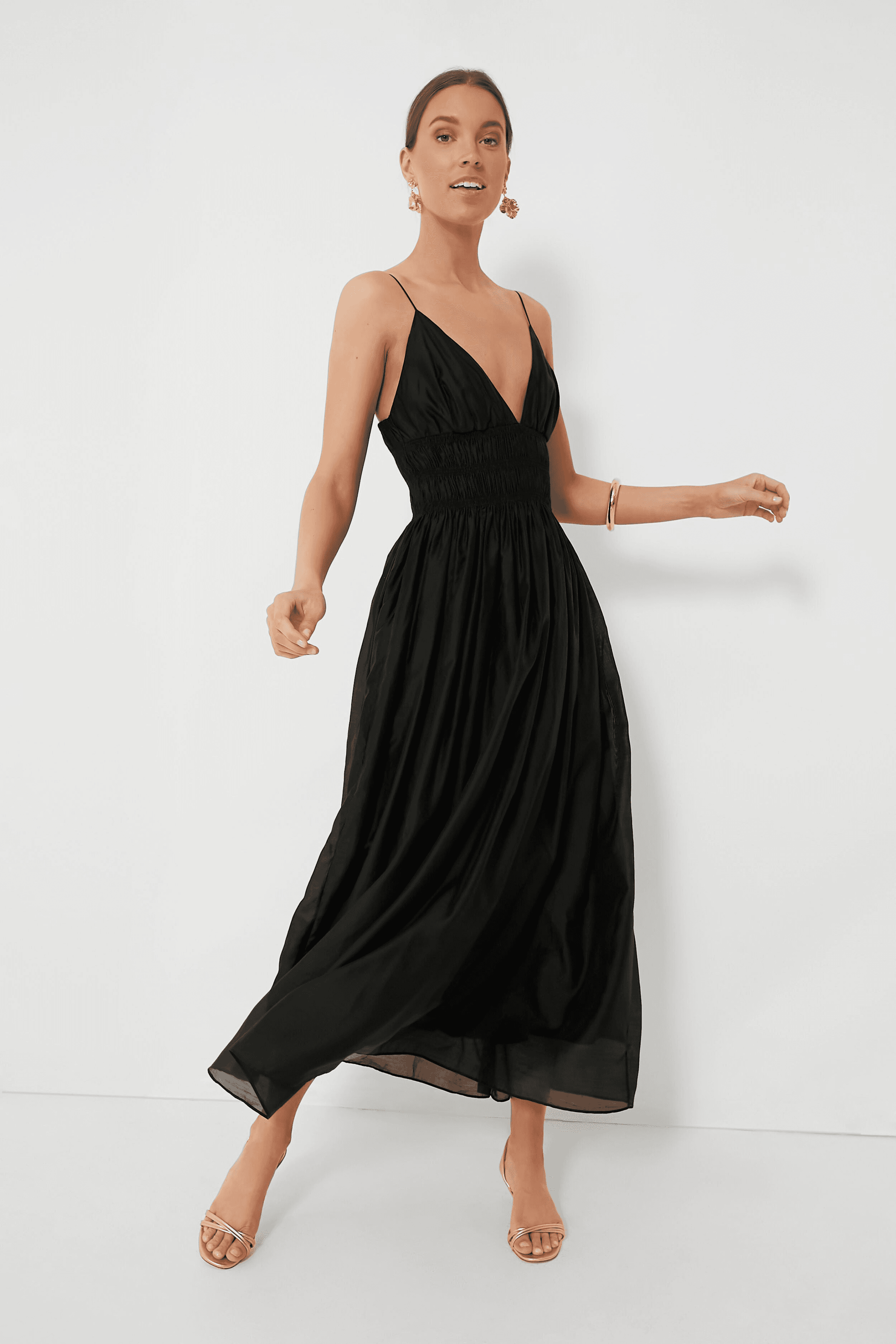 Sleeveless V-Neck Maxi Dress - Image 1