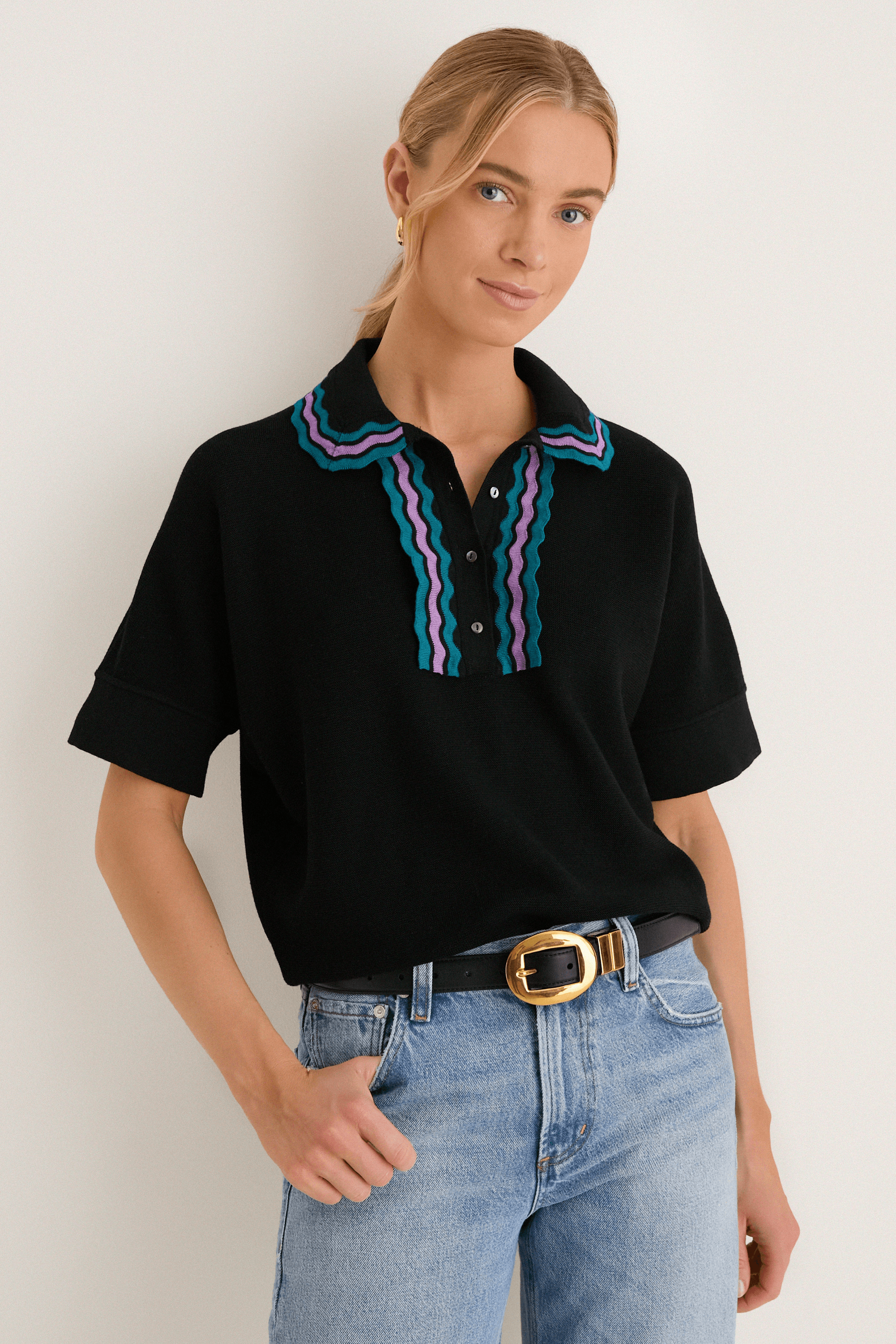 Multi Polo Sweater - Image 1