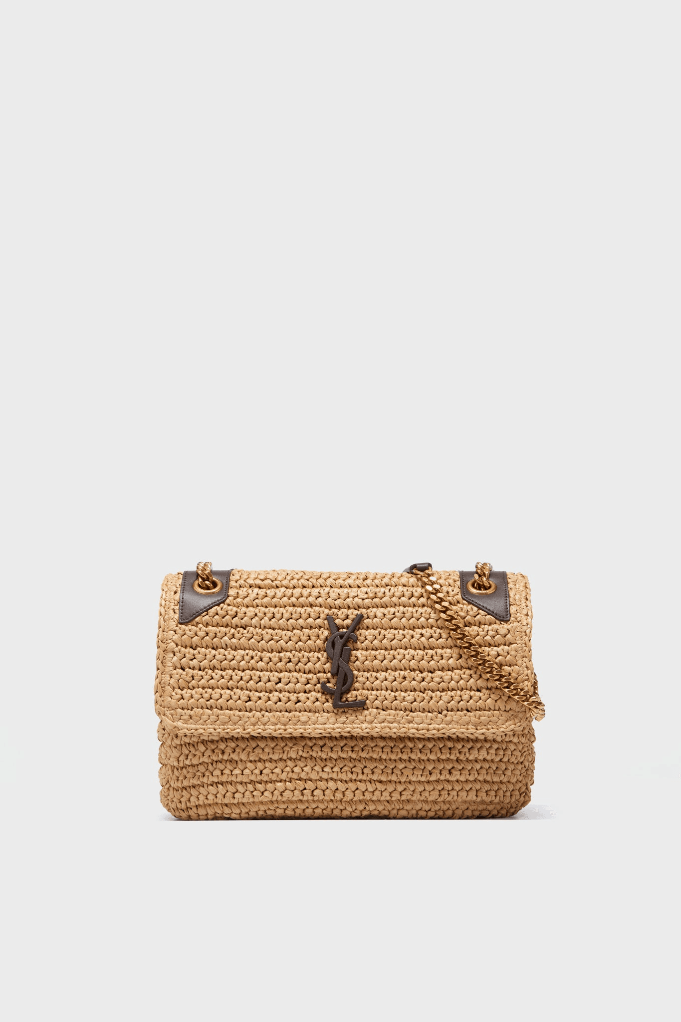 Saint Laurent Raffia Medium Niki Chain Bag - Image 1