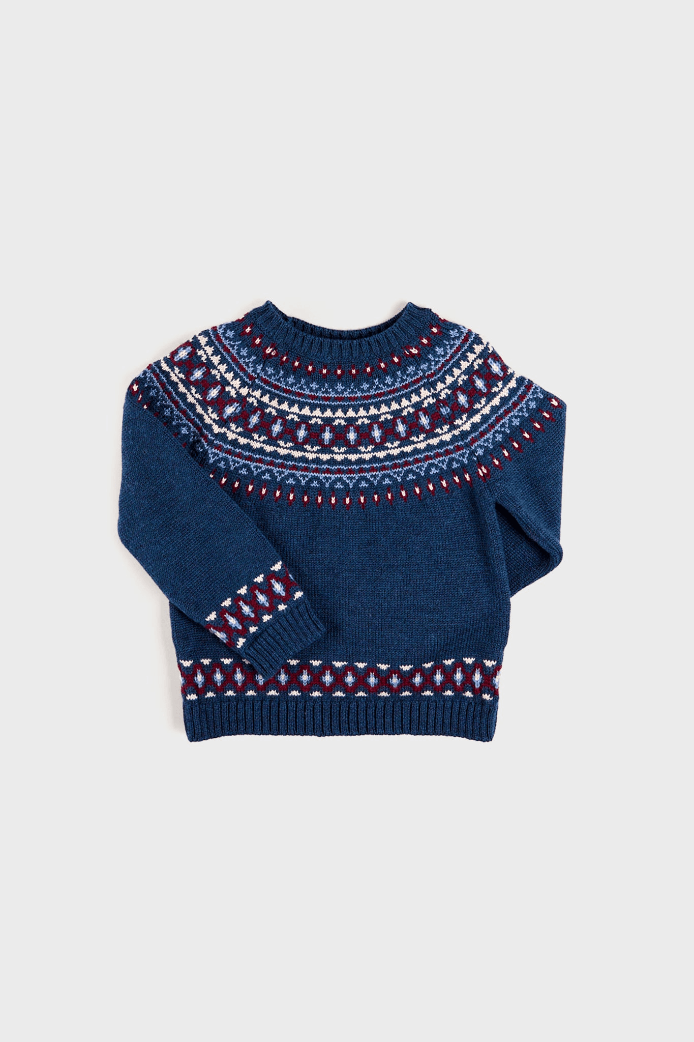 Jacquard Jumper in Navy - Image 1