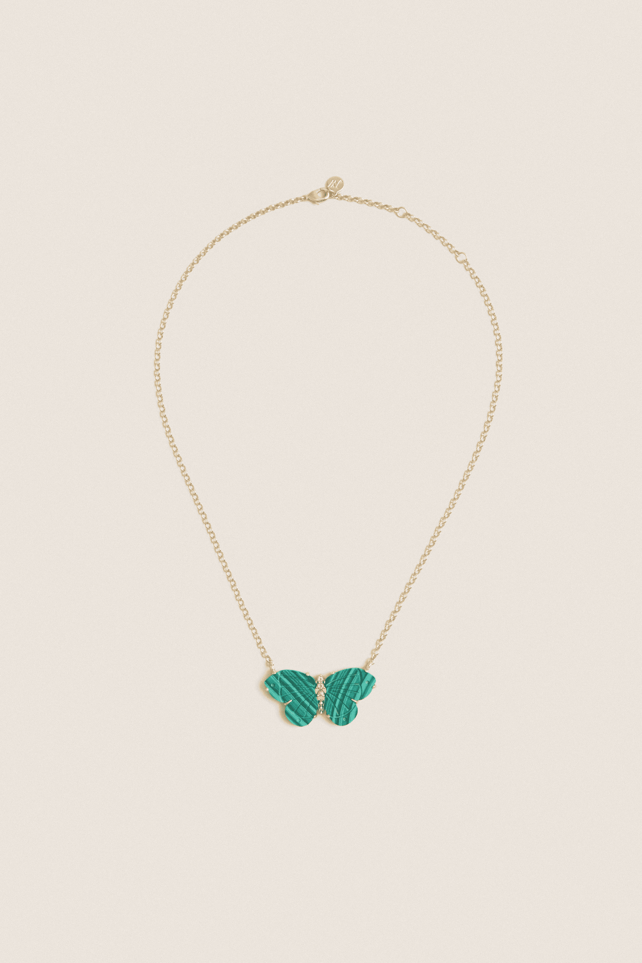 Freedom Stone Butterfly Necklace in Malachite - Image 1