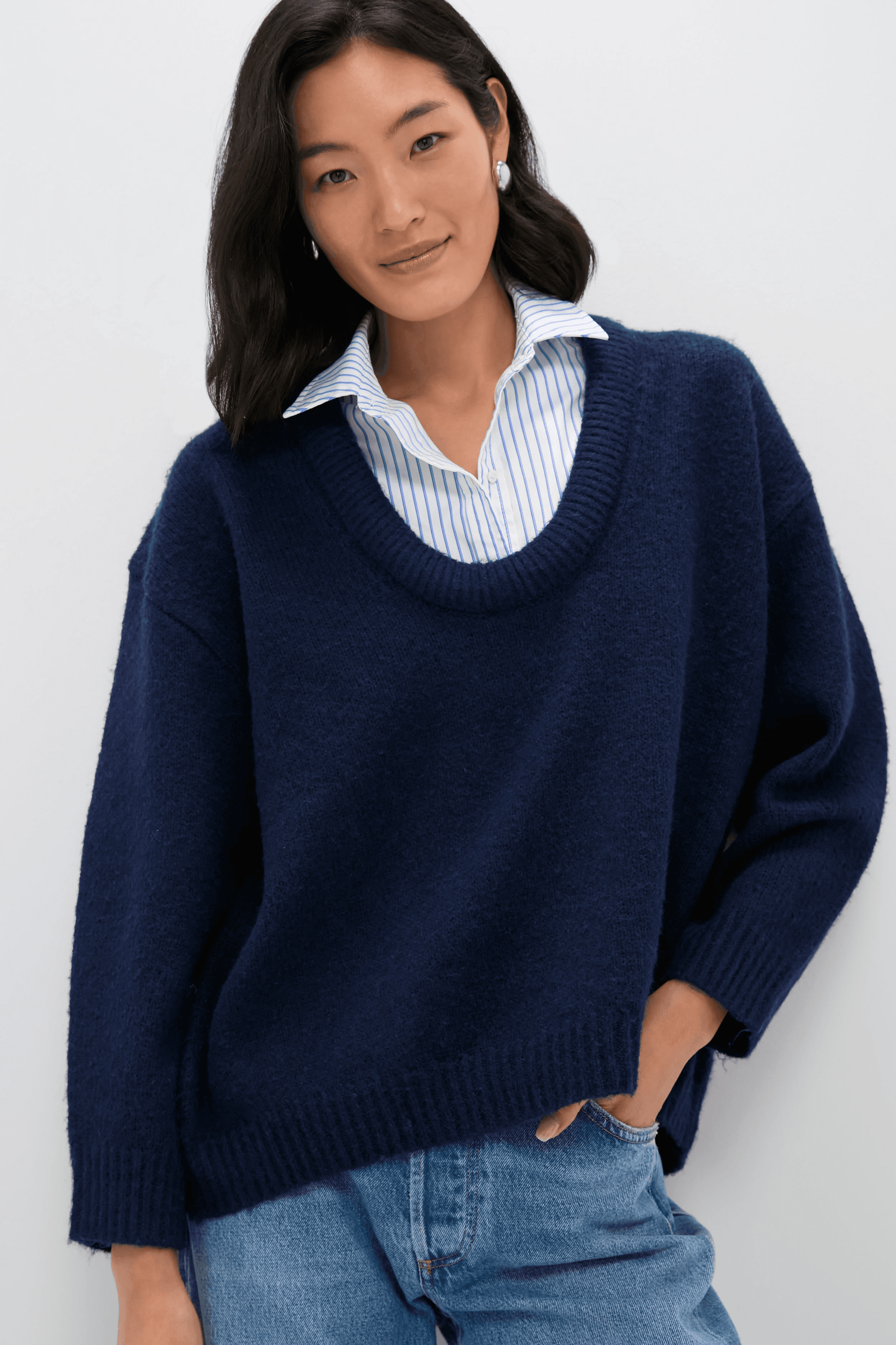 Removable Collar Dickey Sweater - Image 1