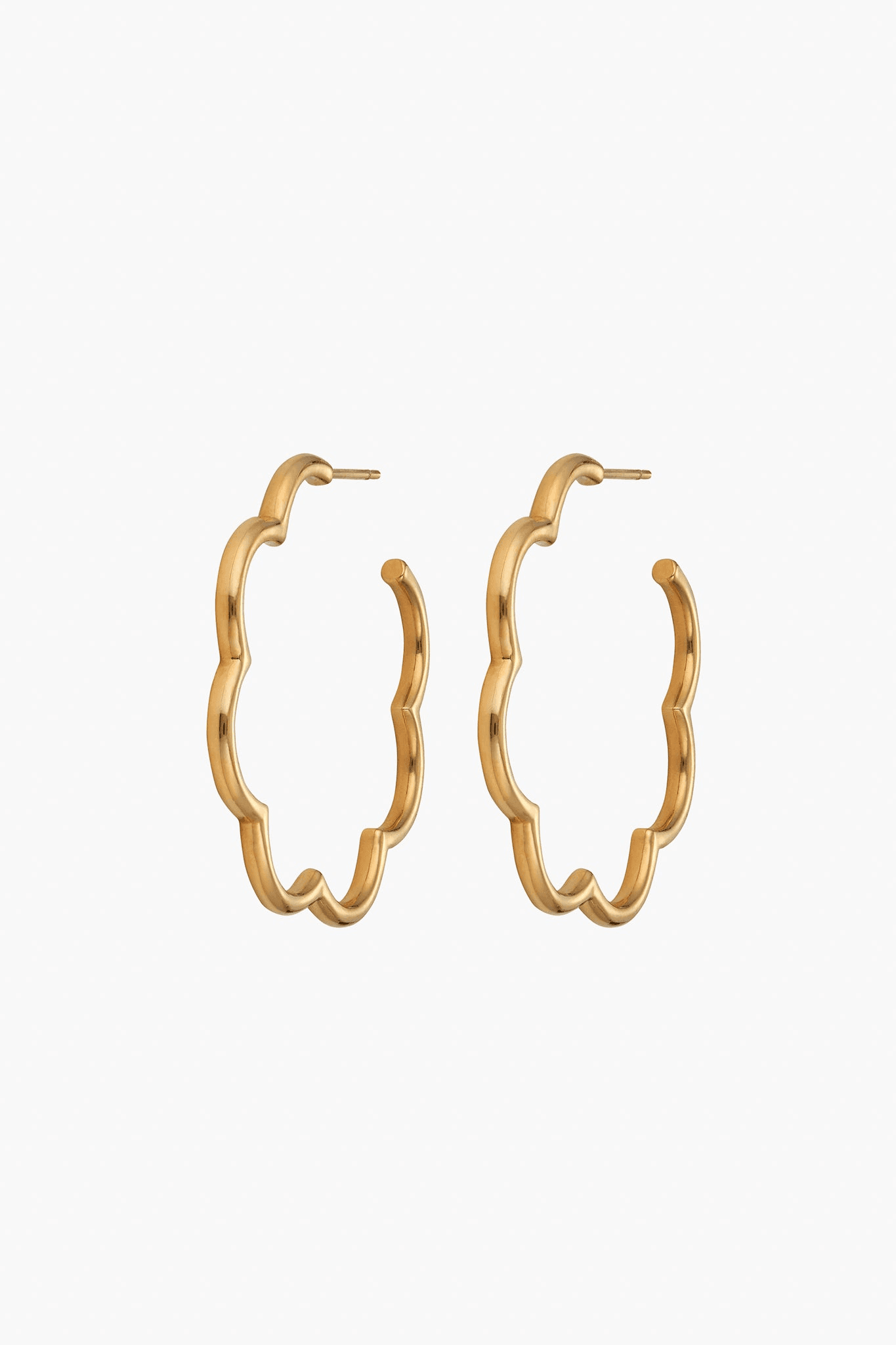 Scallop Hoop Earrings - Image 1