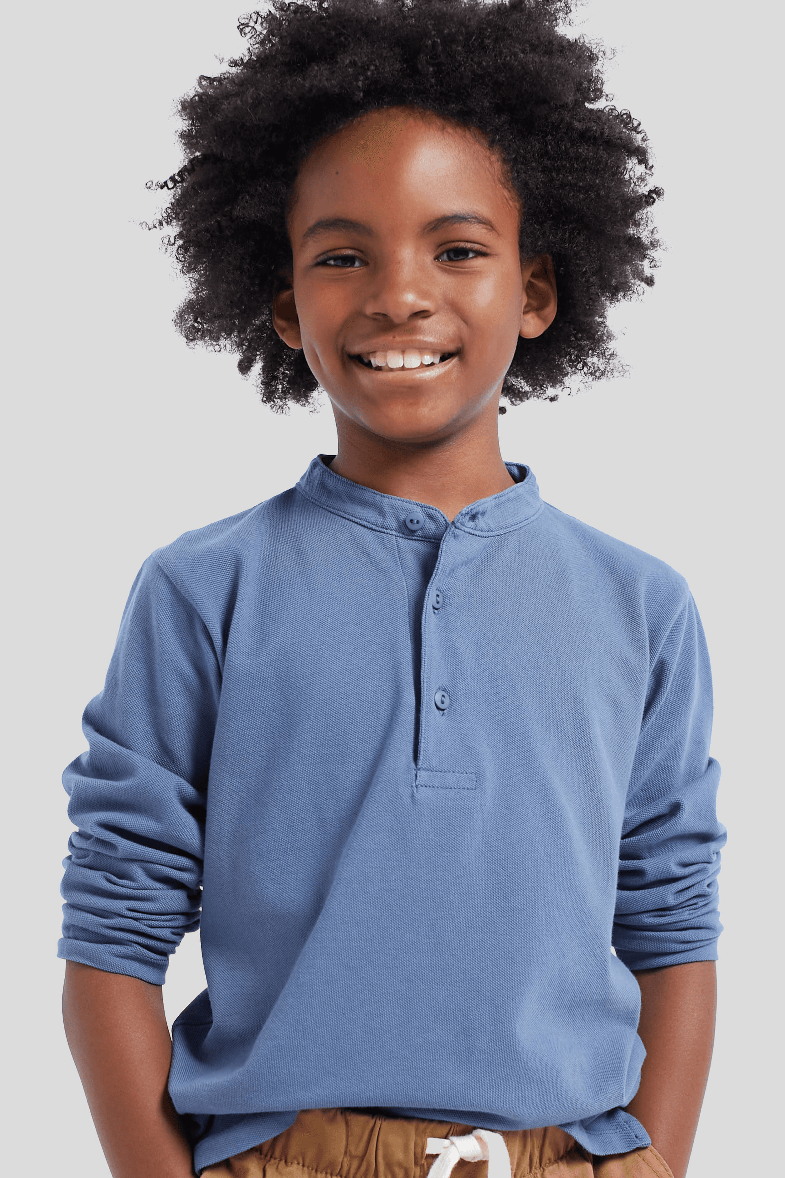 Alcomo Long Sleeve Boy Polo - Image 1