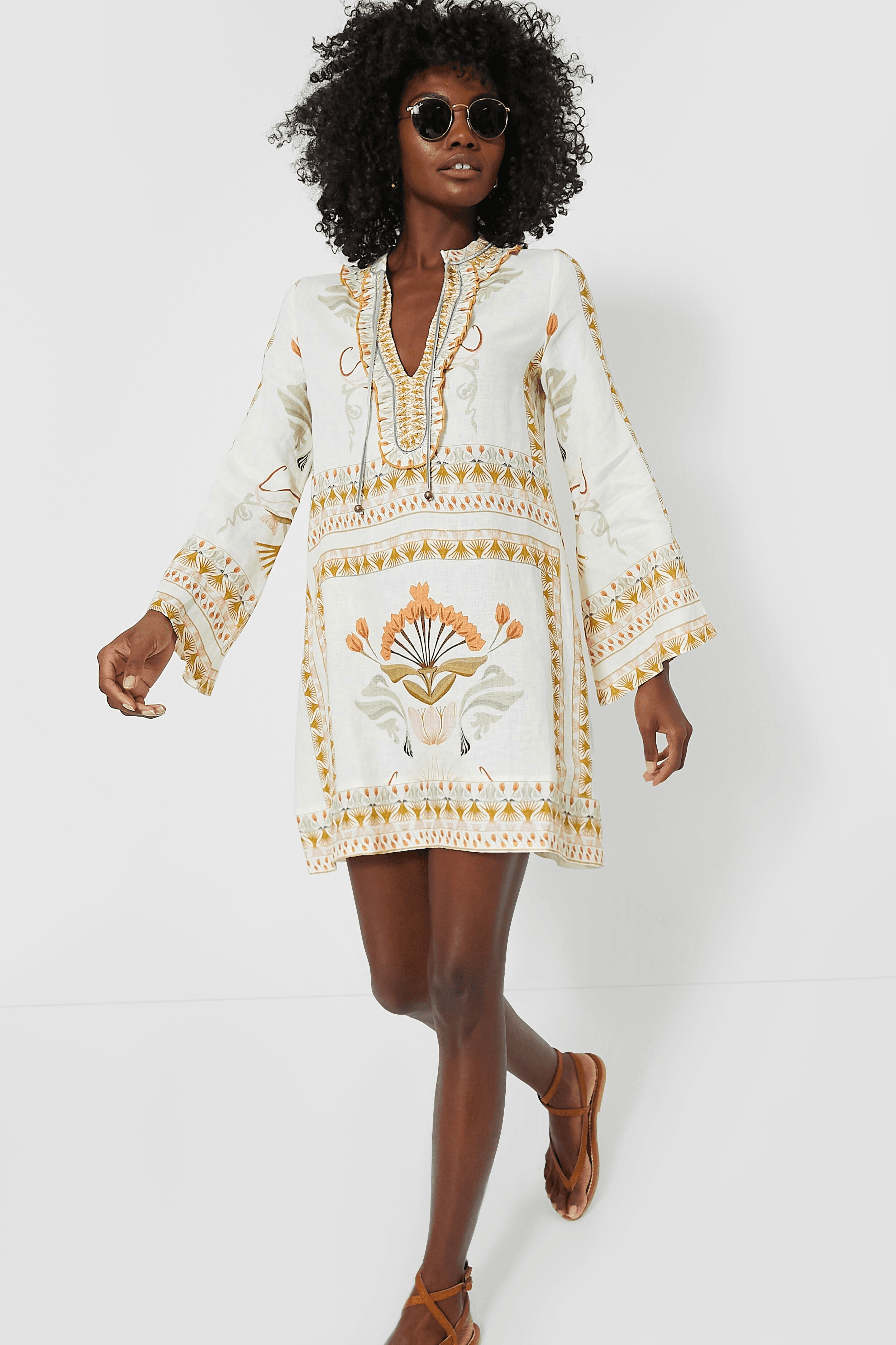 and Mustard Tess Short Dress - Image 1