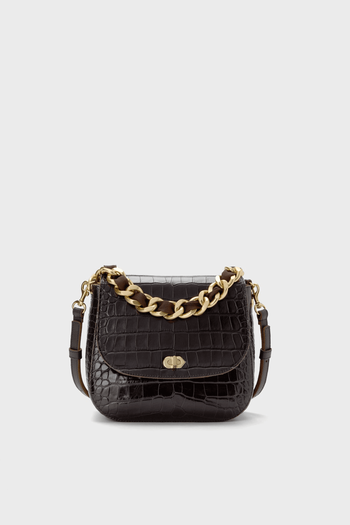 Turnlock Louis Bag with Curb Chain Shortie Strap - Image 1