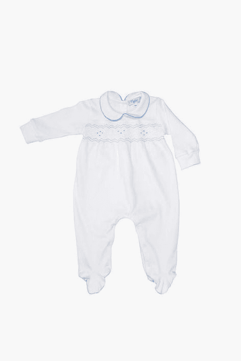 Nella Smocked Boy Footie - Image 1