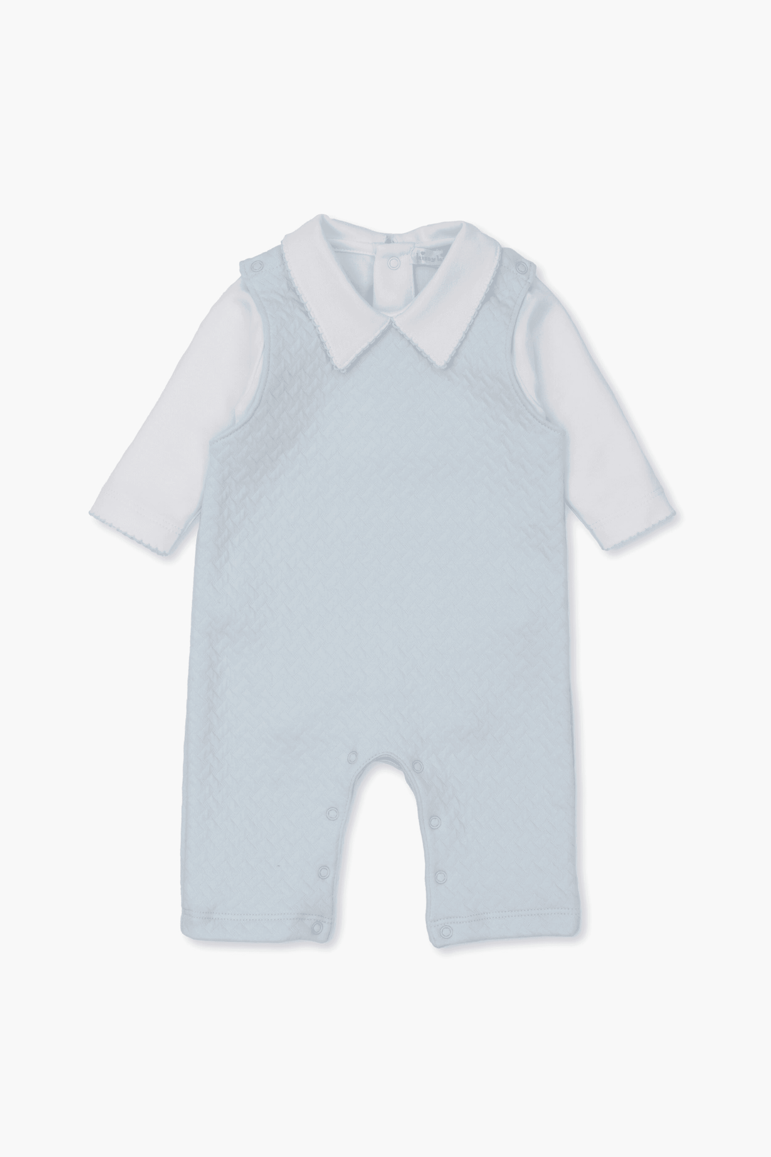 and White Jacquard Overall Set - Image 1