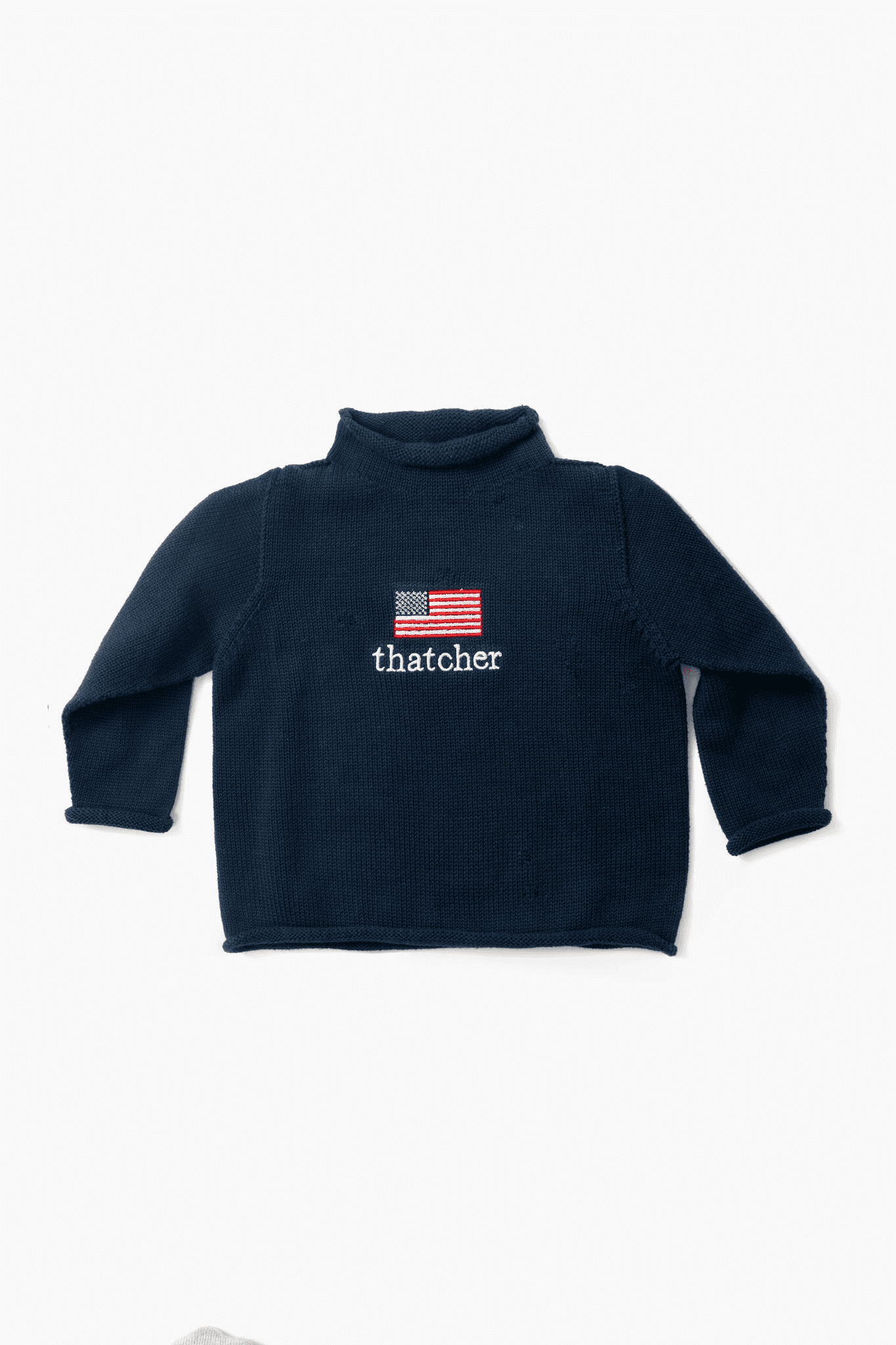 American Flag Roll Neck Sweater - Image 1